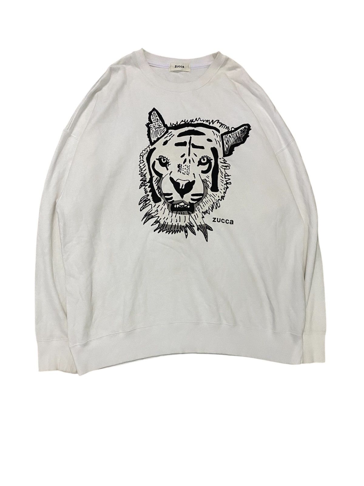 CABANE de ZUCCa 2000s Oversize Tiger sweatshirt Size US L / EU 52-54 / 3 - 1 Thumbnail