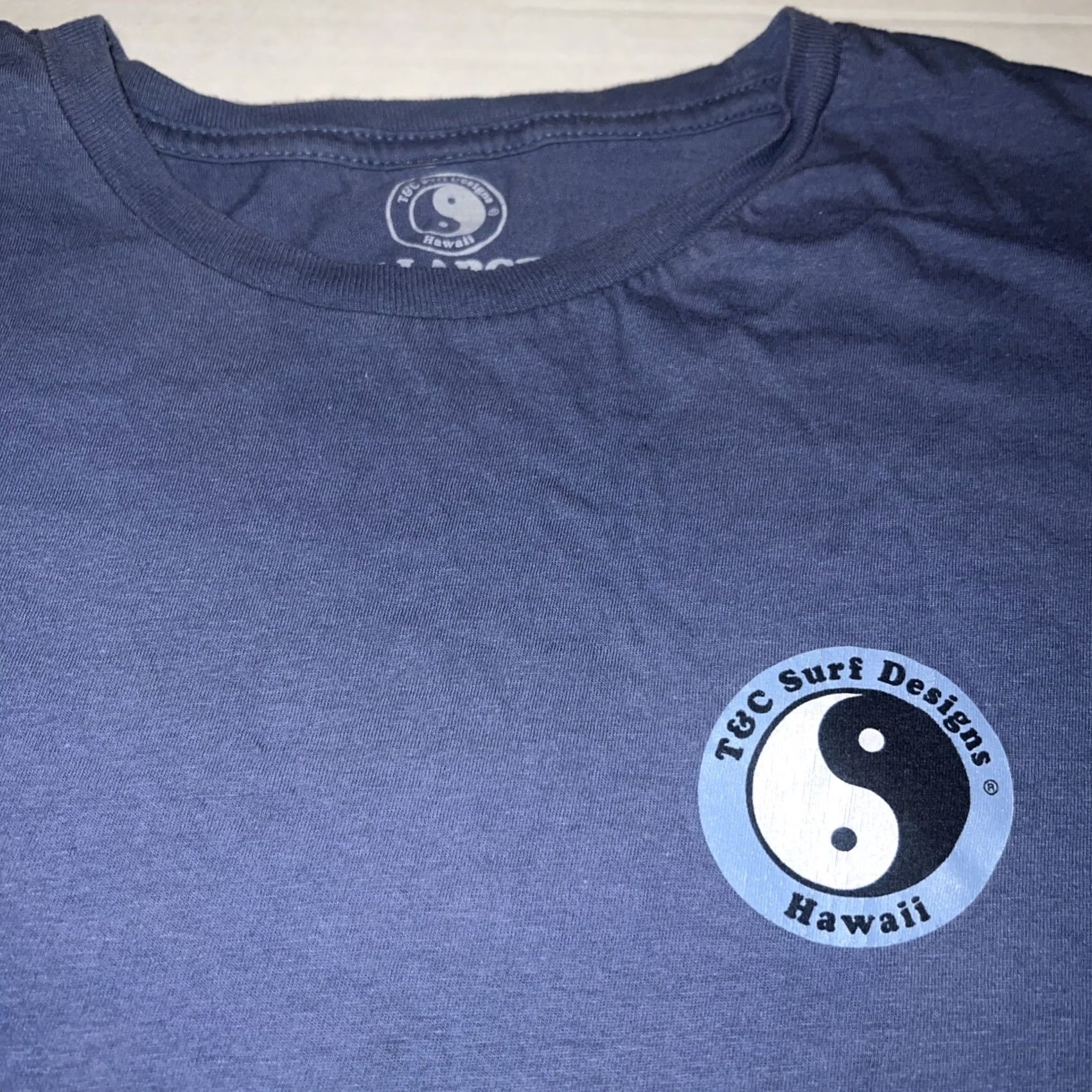 4SDESIGNS Town & Country Surf Designs Hawaii It’ll Be All Rice Raised On Rice Shirt XL Blue Mens T-Shirt 90s Vintage Graphic Print Size US XL / EU 56 / 4 - 4 Thumbnail