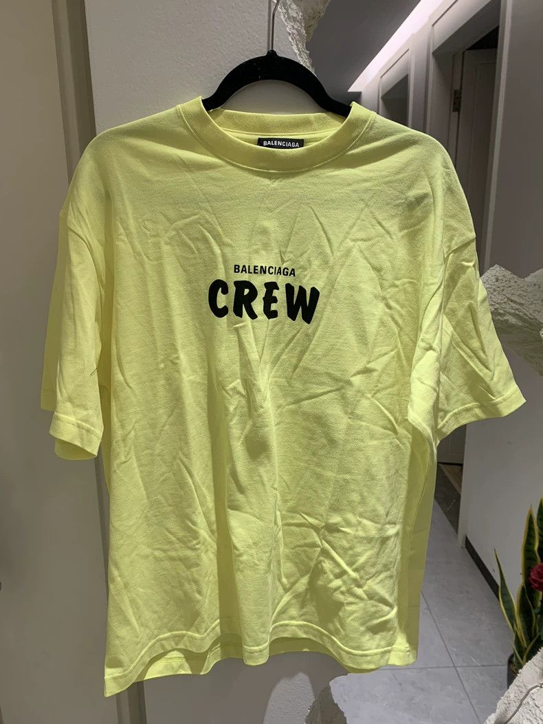 Balenciaga Lemon Yellow Crew Neck T-shirt S