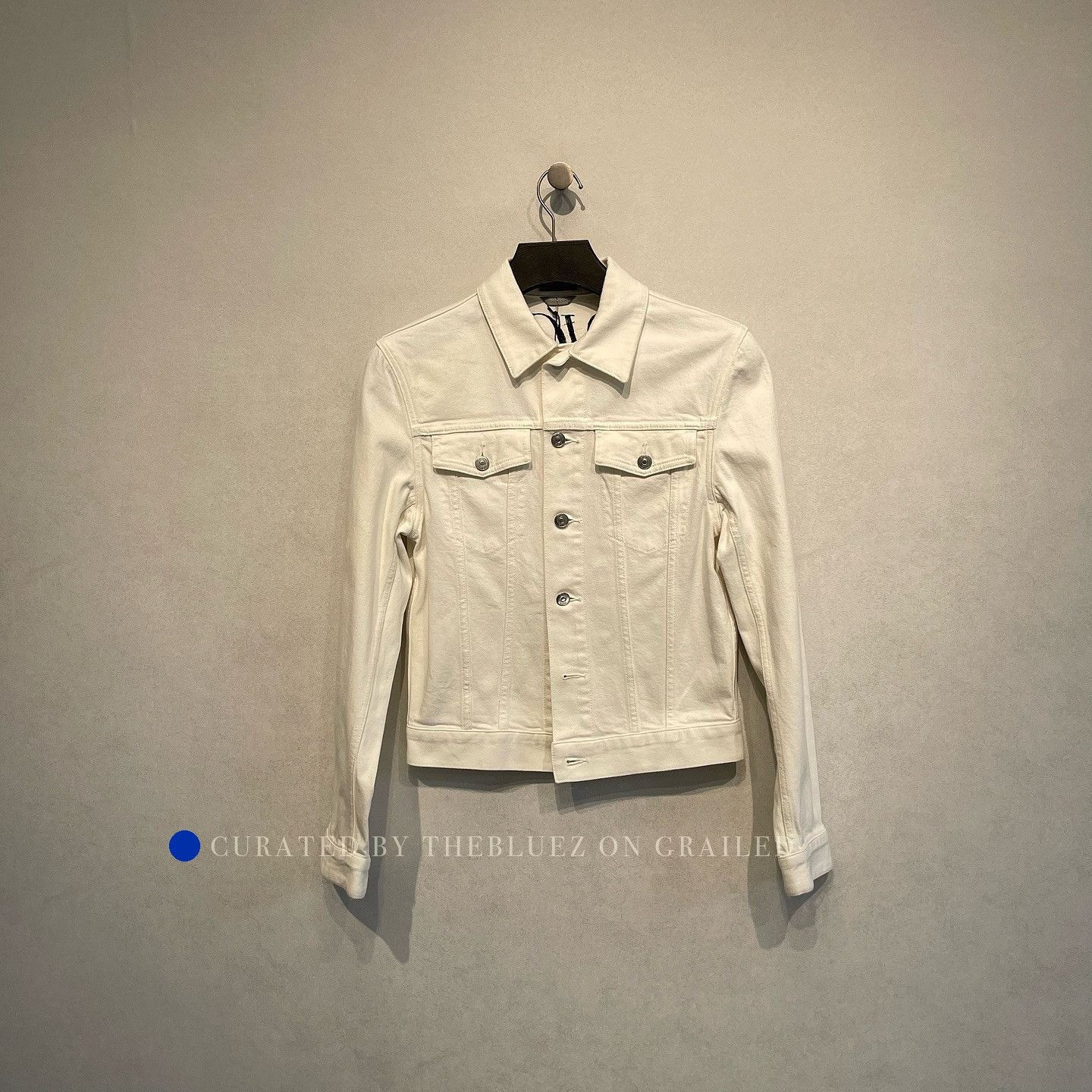 Dior White Denim Logo Jacket in Size S Size US S / EU 44-46 / 1 - 1 Thumbnail