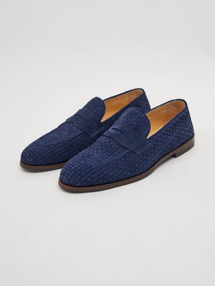 Brunello Cucinelli o1w1db10725 Pair Of Loafers in Navy Blue Size US 11 / EU 44 - 2 Thumbnail