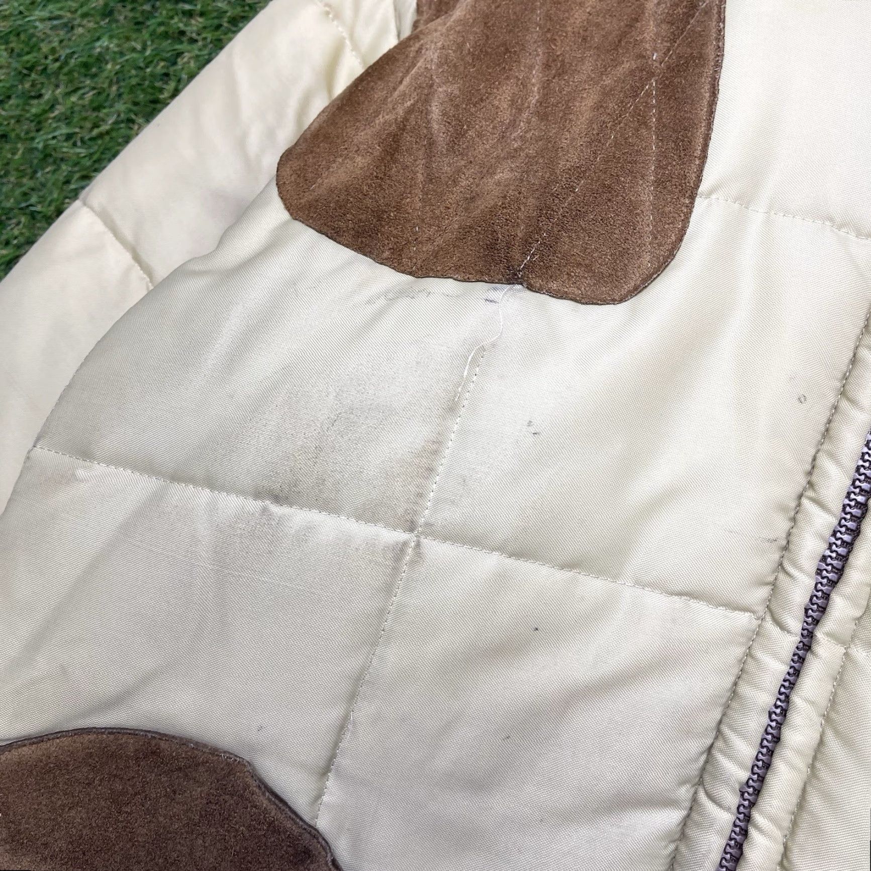 Vintage VINTAGE Scatter Gunner Men's Jacket Medium Outdoor Shooting Coat Zip Up Quilt Cotton Beige 90s Work Hunting Mens Size US M / EU 48-50 / 2 - 6 Thumbnail