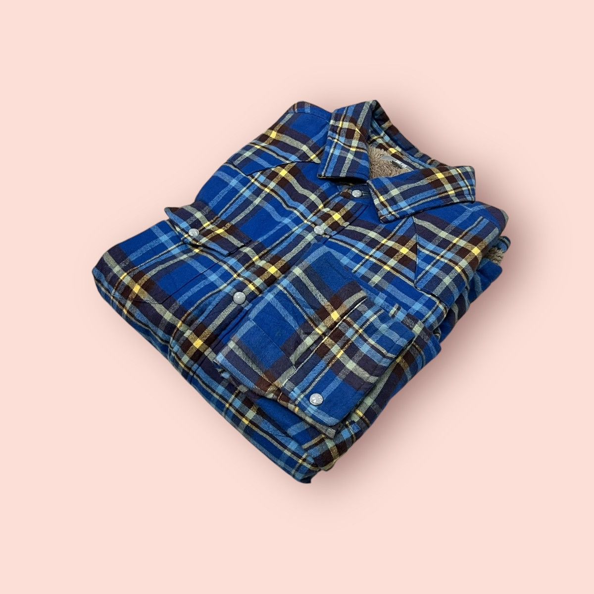 Flannel × Japanese Brand × Uniqlo VINTAGE UNIQLO WESTERN DESIGN DOUBLE CHEST POCKET FLANNEL Size US XL / EU 56 / 4 - 20 Thumbnail