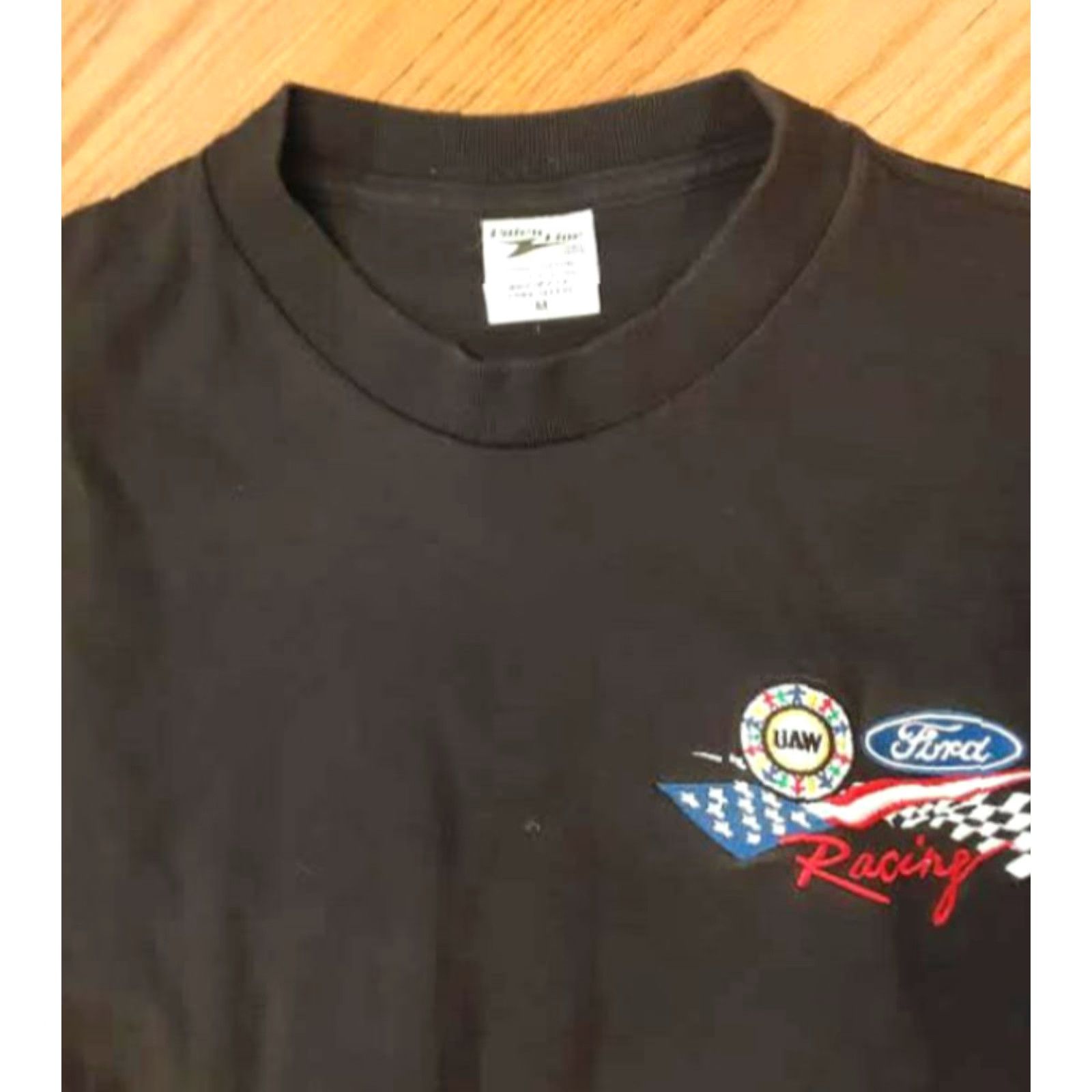 Ford VINTAGE UAW Ford Racing Long Sleeve tshirt Union Line USA M Black Mens Smart Fit New Size US M / EU 48-50 / 2 - 3 Thumbnail