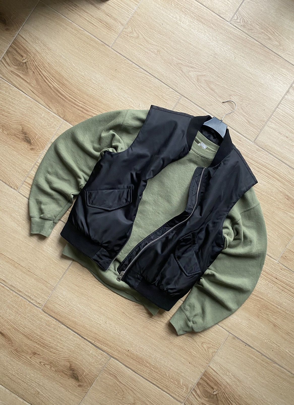 Other Vintage Blank Khaki Sweatshirt Size US L / EU 52-54 / 3 - 2 Thumbnail