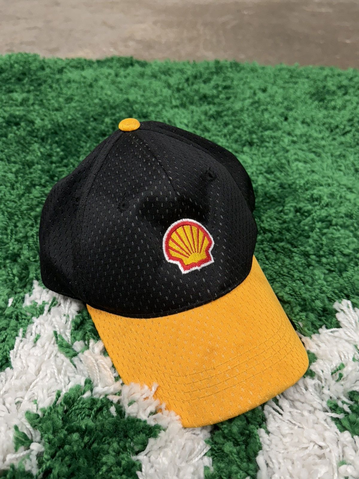Vintage Vintage Shell Dad Hat Snapback Yellow Mesh Trucker Cap Size ONE SIZE - 1 Thumbnail