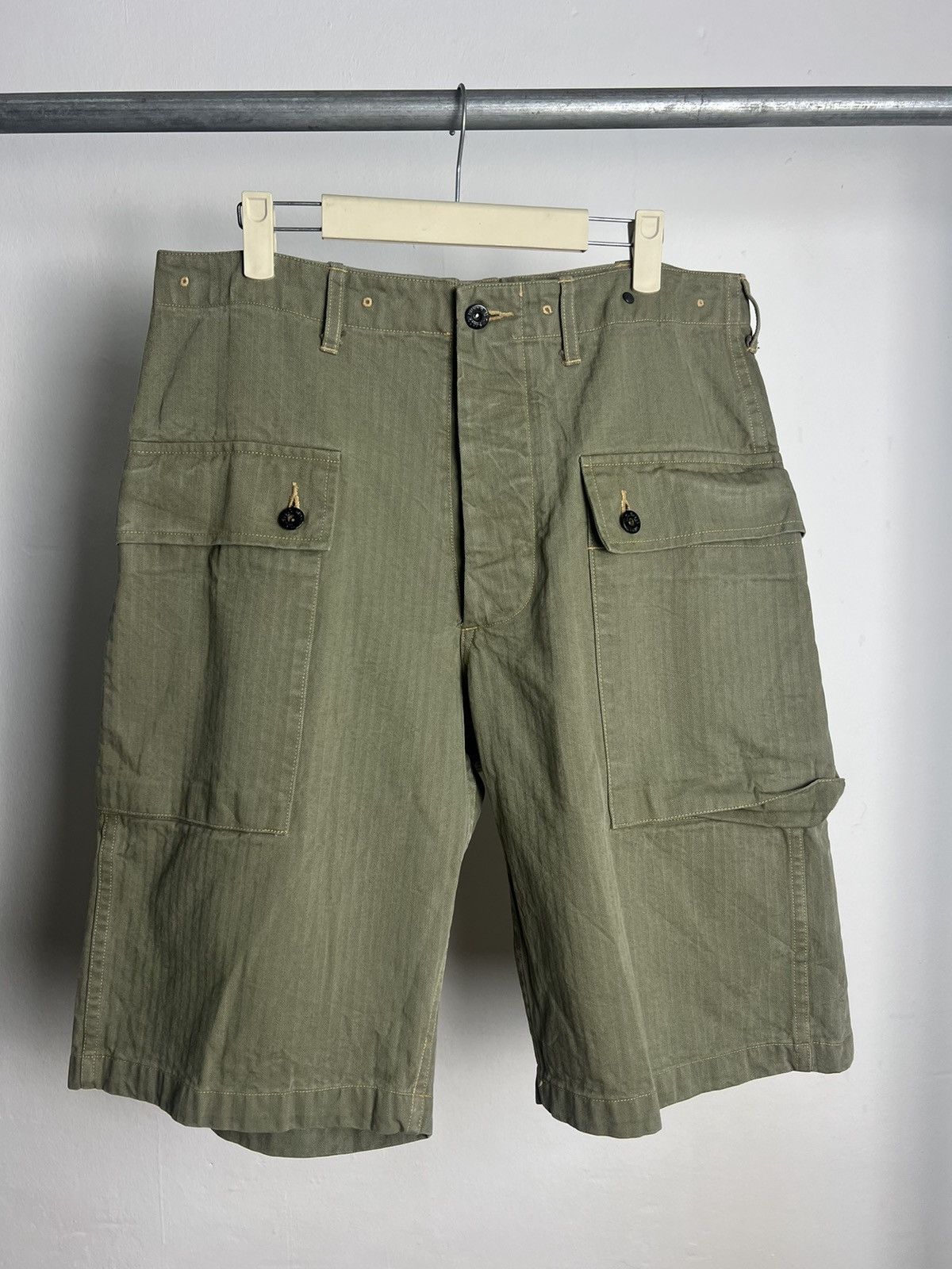 Buzz Rickson's × Toyo Enterprises × Vintage BuzzRicksons US Marine Corps HBT Shorts Size US 34 / EU 50 - 1 Thumbnail