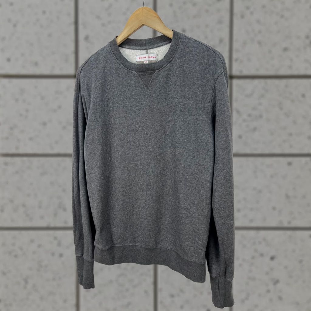 Orlebar Brown Orlebar Brown Sweatshirt Crew Neck Gray Size M Mens Pullover Long Sleeve Cotton Logo Regular Fit Size US M / EU 48-50 / 2 - 1 Thumbnail