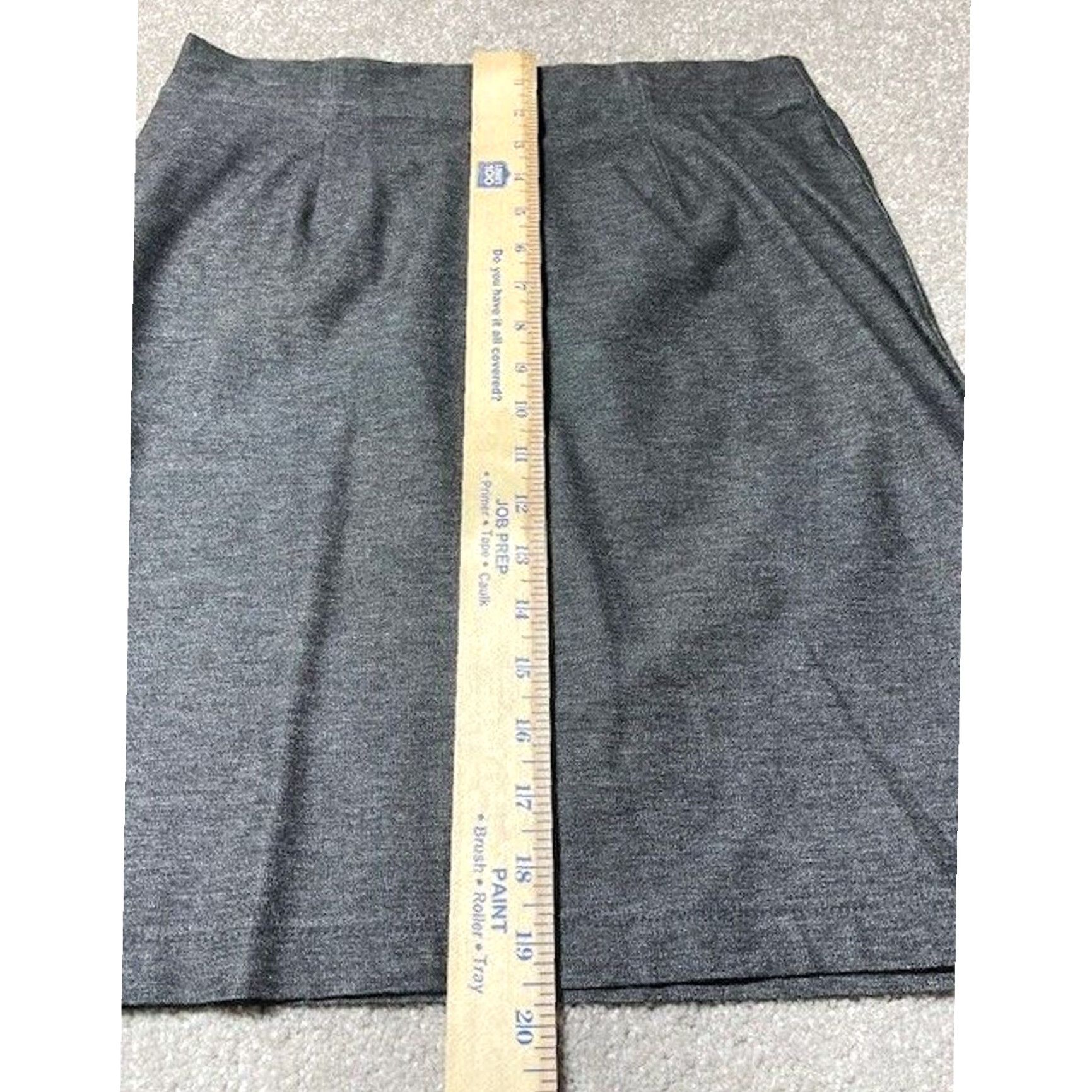 Eileen Fisher Eileen Fisher Skirt S Gray Knee Length Jersey Solid Straight & Pencil Pull On Womens Casual Workwear Capsule Minimalist Office Knit Size S Size 28" / US 6 / IT 42 - 4 Thumbnail