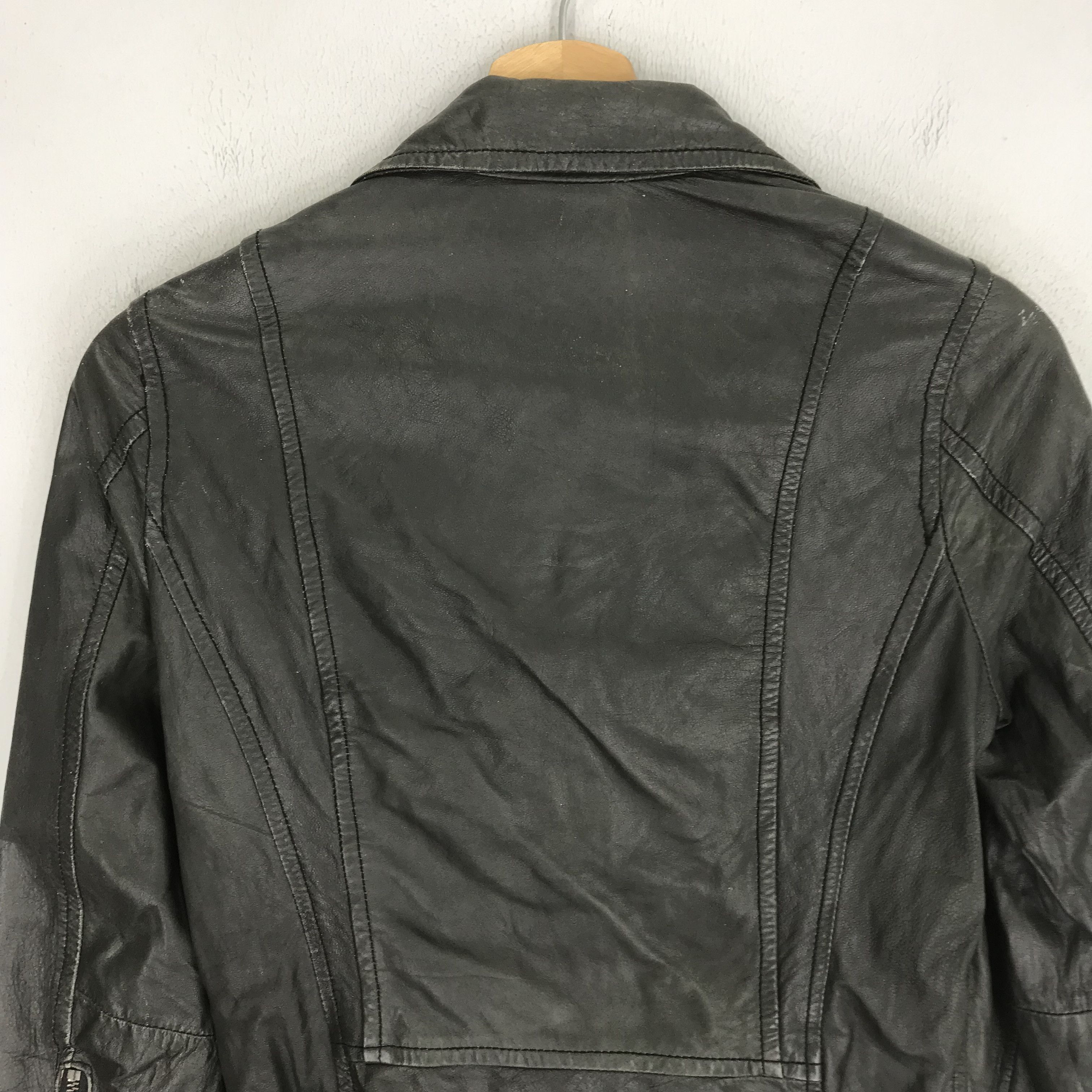 Japanese Brand Vintage Journal Standard Sheep Skin Leather Double Collar Size US S / EU 44-46 / 1 - 4 Thumbnail