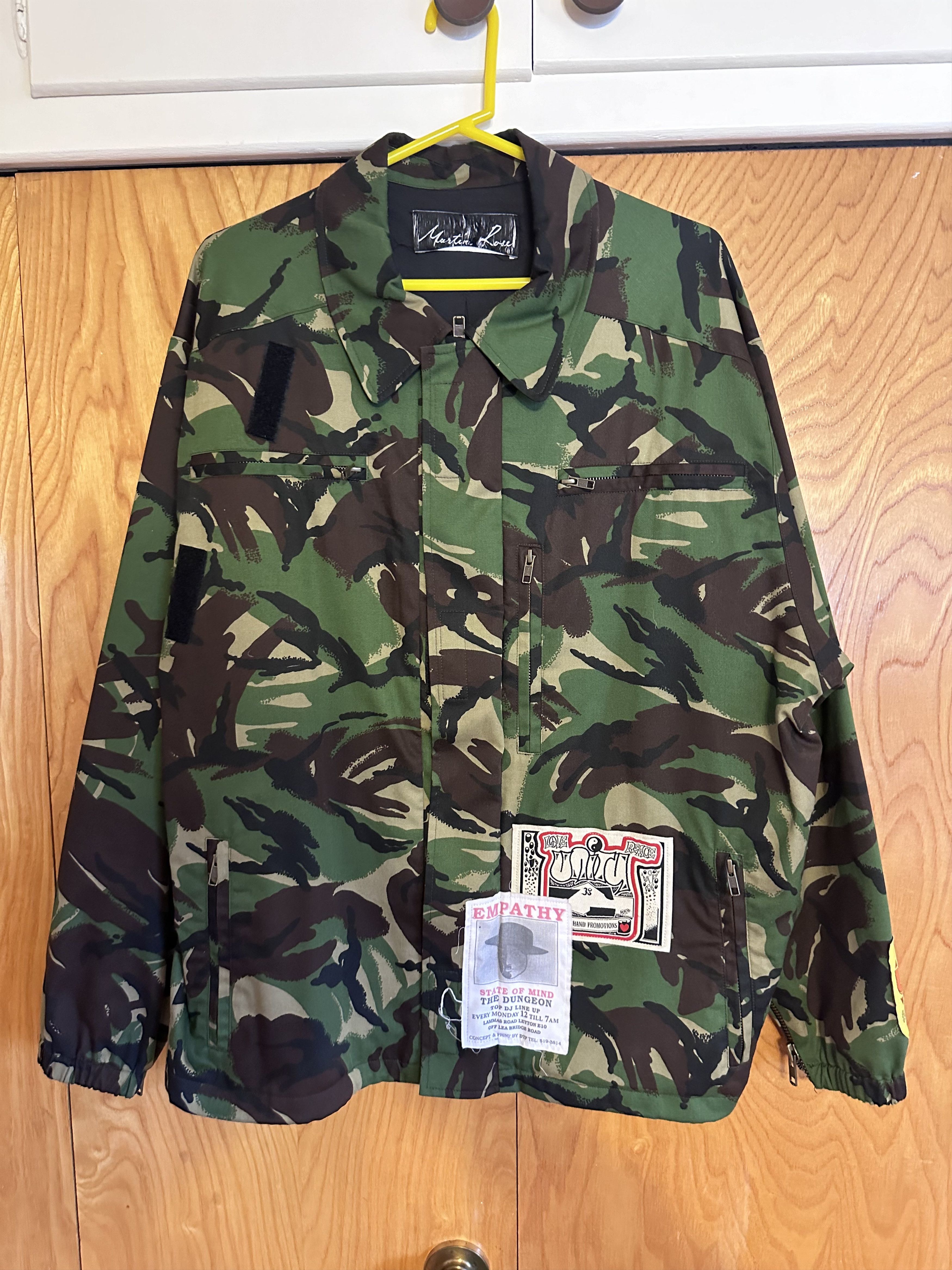 image of Martine Rose Camo Field Jacket in Green, Men's (Size Medium)