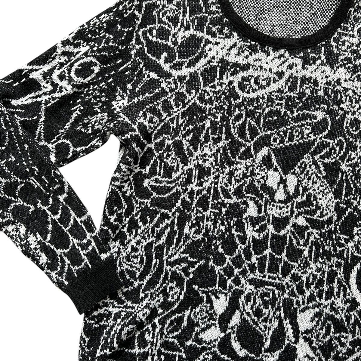 Ed Hardy « Dylan Audigier » Black “Rorschach” Knitted Sweater Size US S / EU 44-46 / 1 - 4 Thumbnail