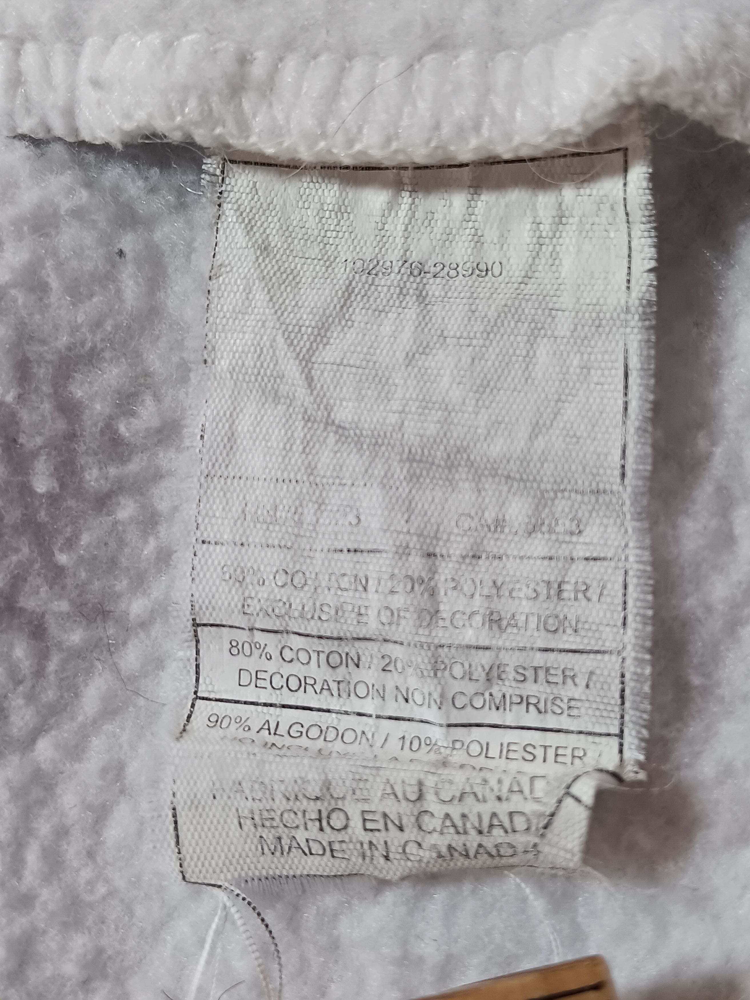 Nike 1990's Nike Made In Canada Zip Up Hoodie Sweater White Gray Size US M / EU 48-50 / 2 - 21 Thumbnail