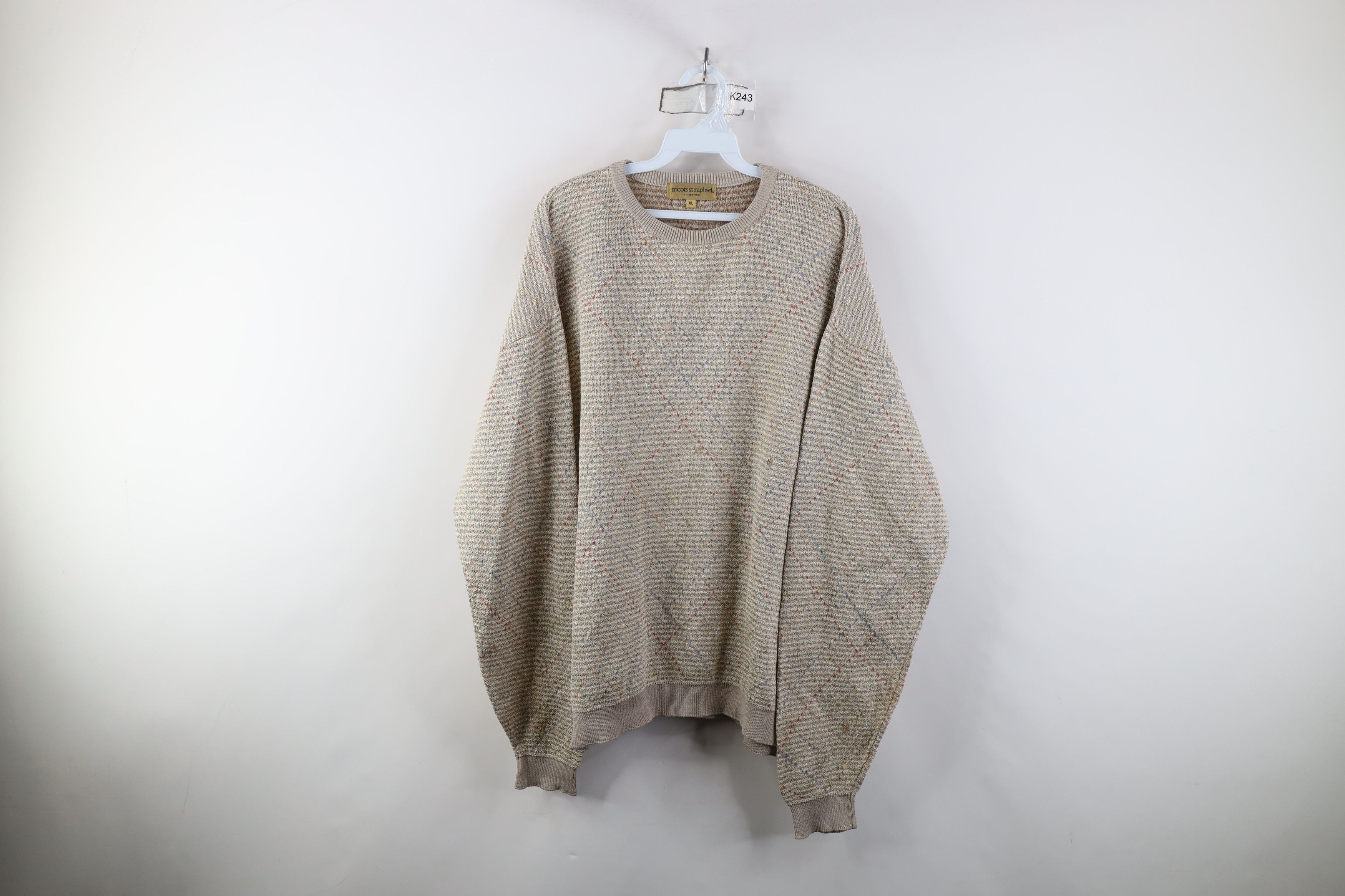Vintage Vintage 90s Coogi Style Rainbow Knit Crewneck Sweater Size US XL / EU 56 / 4 - 1 Thumbnail