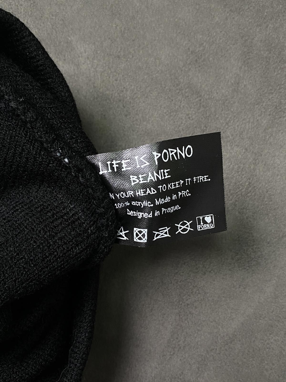 Japanese Brand Rare Life is Porno Spider No Cuff Knit Black Beanie OS Size ONE SIZE - 9 Thumbnail