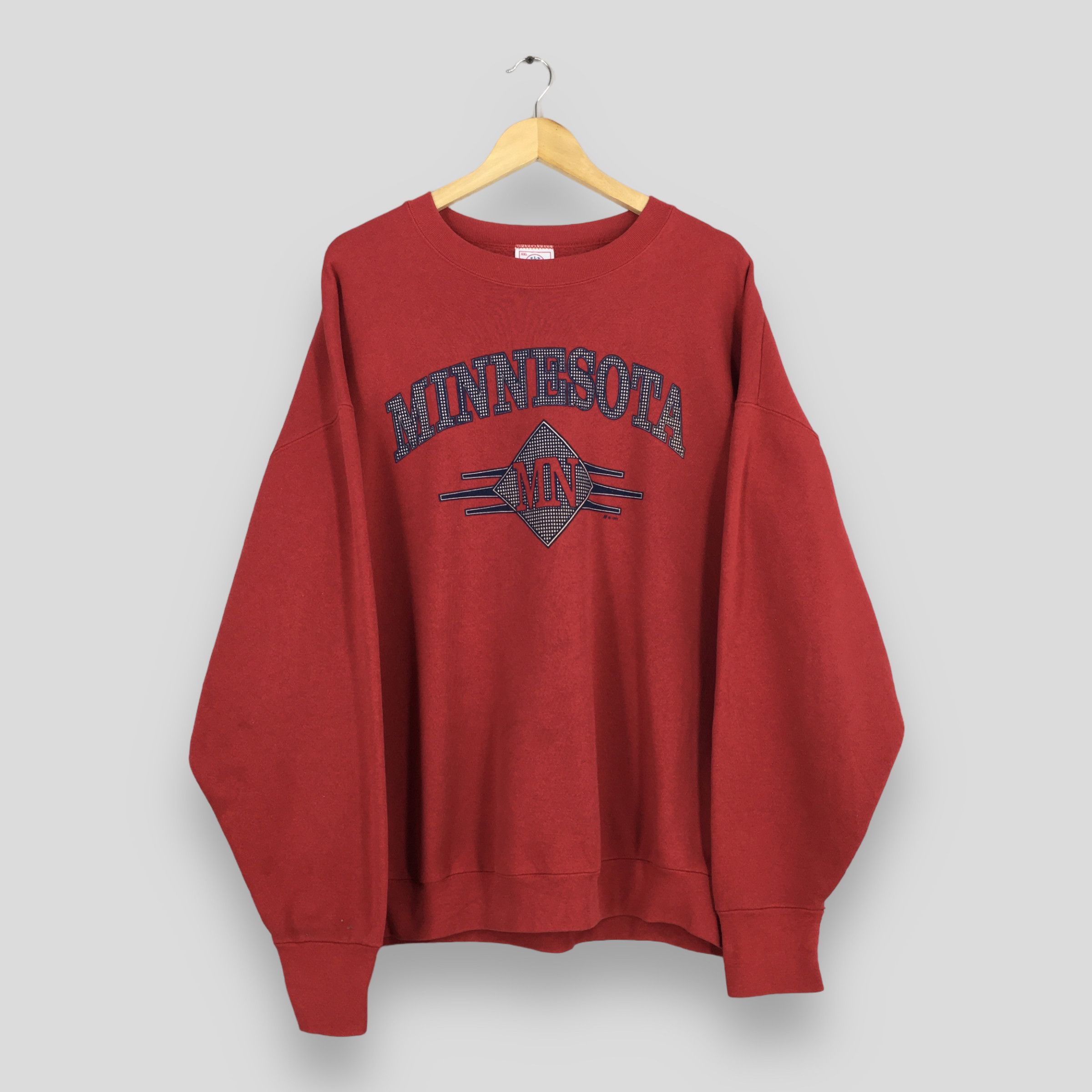 Vintage Vintage 90s University Of Minnesota Red Sweatshirt XXL Size US XXL / EU 58 / 5 - 1 Thumbnail