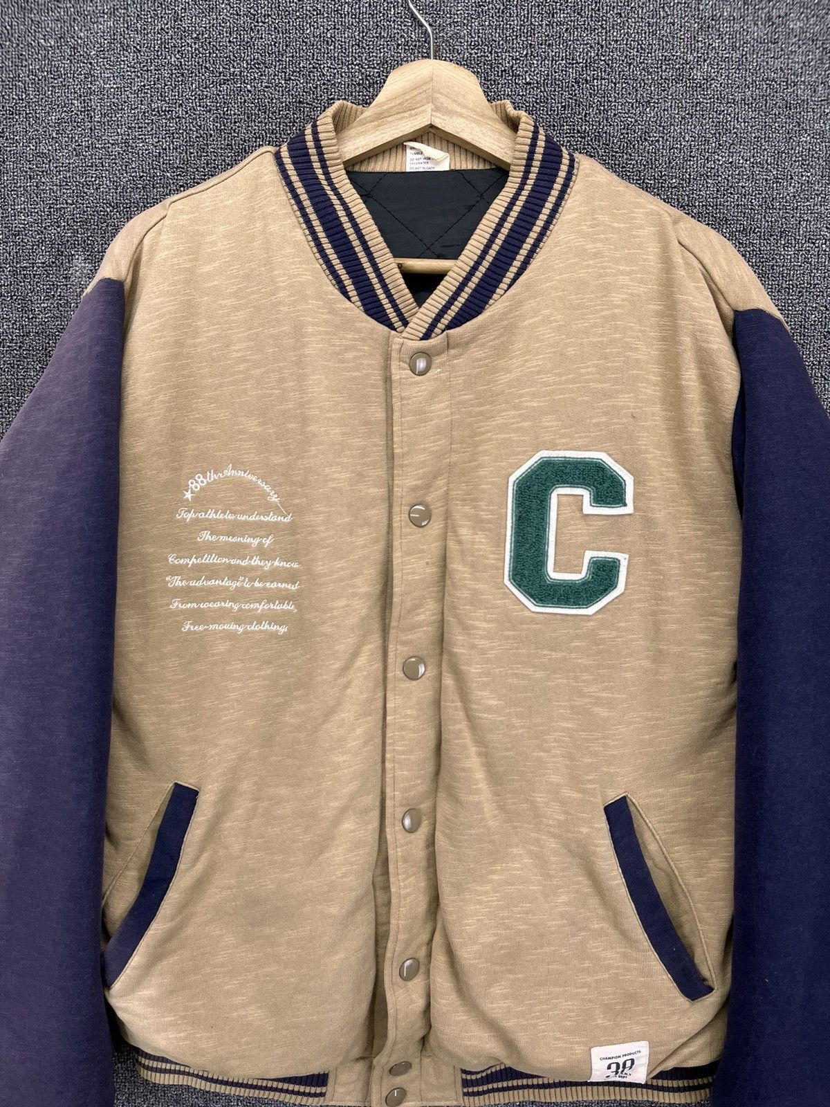 Champion Vintage Champion Trashed Sun Faded Varsity Jacket Size US M / EU 48-50 / 2 - 5 Thumbnail