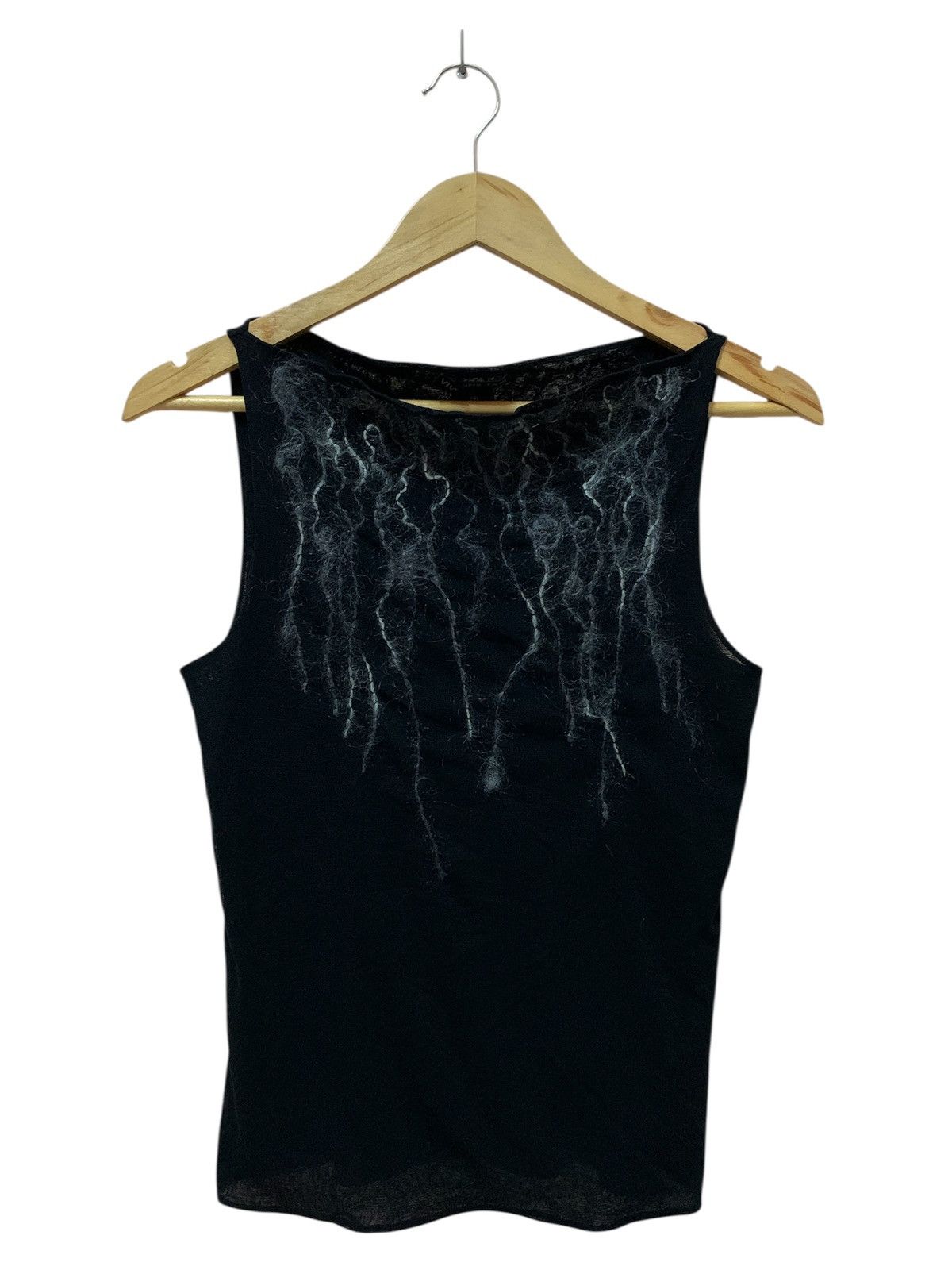Vivienne Tam Vivienne Tam - F/W’99 - Black & White Yarn - Tank Top Size XS / US 0-2 / IT 36-38 - 2 Thumbnail