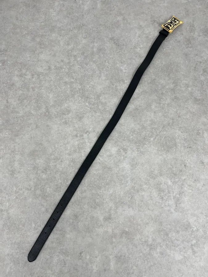 Dolce & Gabbana 2000s Dolce & Gabbana Propaganda Black Leather Belt Size ONE SIZE - 6 Thumbnail