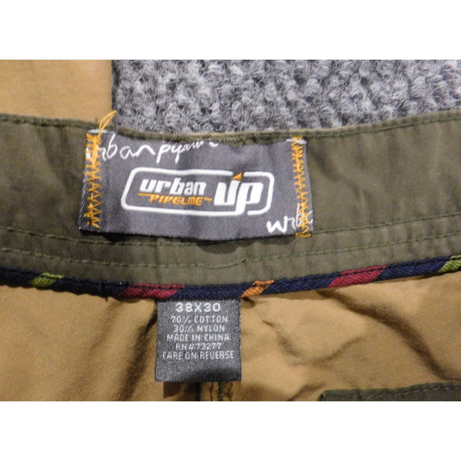 Vintage Urban Pipeline Mens Pants 36x28 Beige Straight Cargo Chino Pockets Zip Flat Front Regular Inseam 28 Vintage: No Size US 36 / EU 52 - 6 Thumbnail