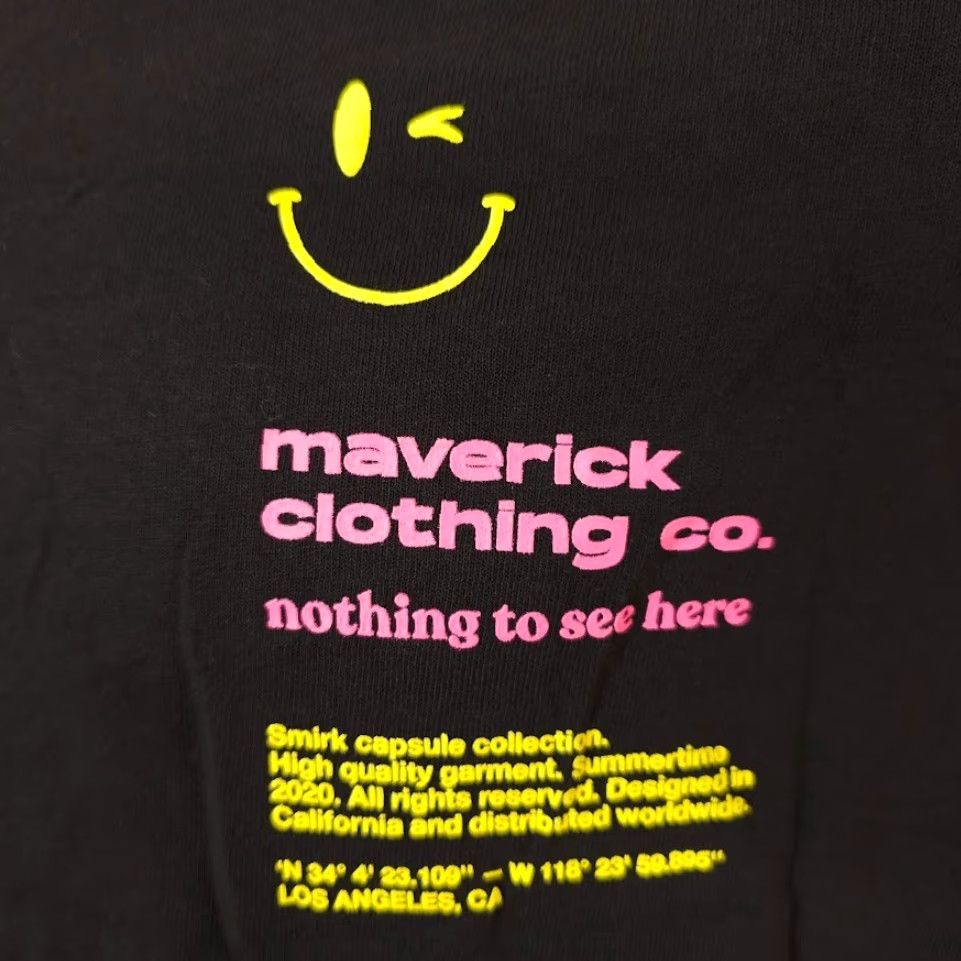 Vintage Maverick Crop Top T Shirt Womens Size Large Black Logan Paul Streetwear Size L / US 10 / IT 46 - 3 Thumbnail
