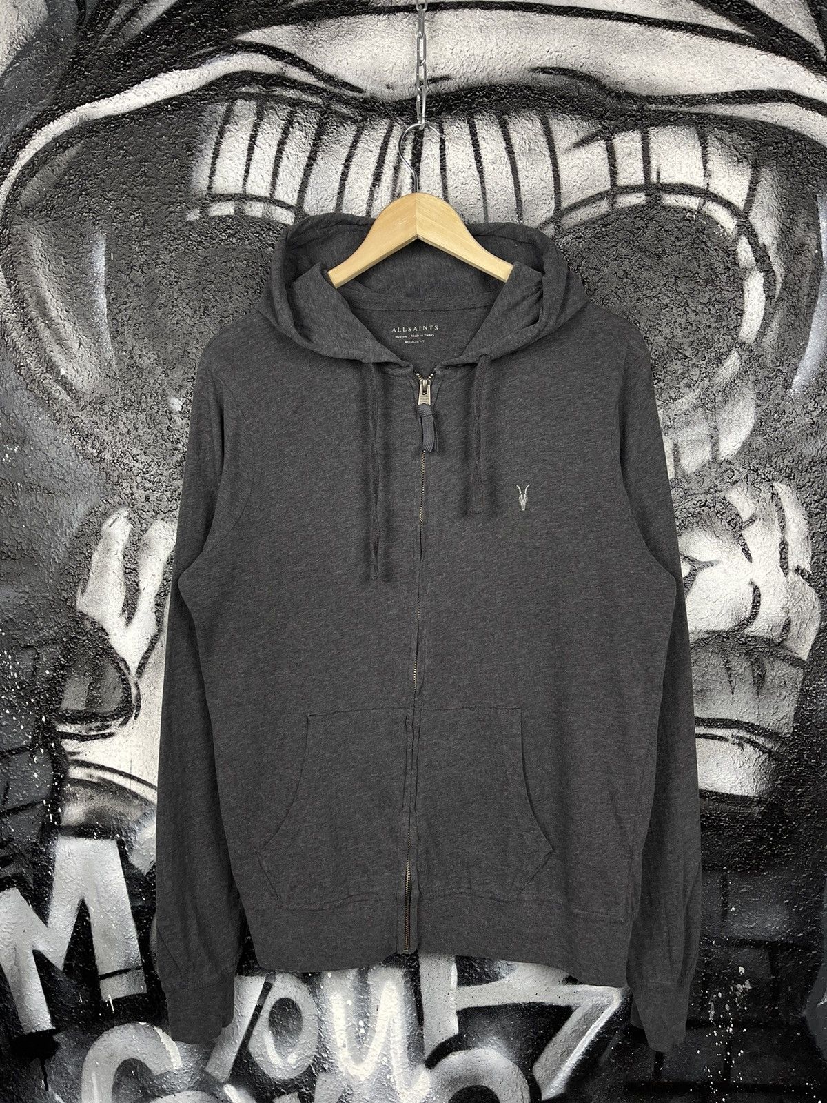 Allsaints Allsaints Brace Full Zip Hoodie Brushed Cotton Mens Size M Size US M / EU 48-50 / 2 - 2 Thumbnail