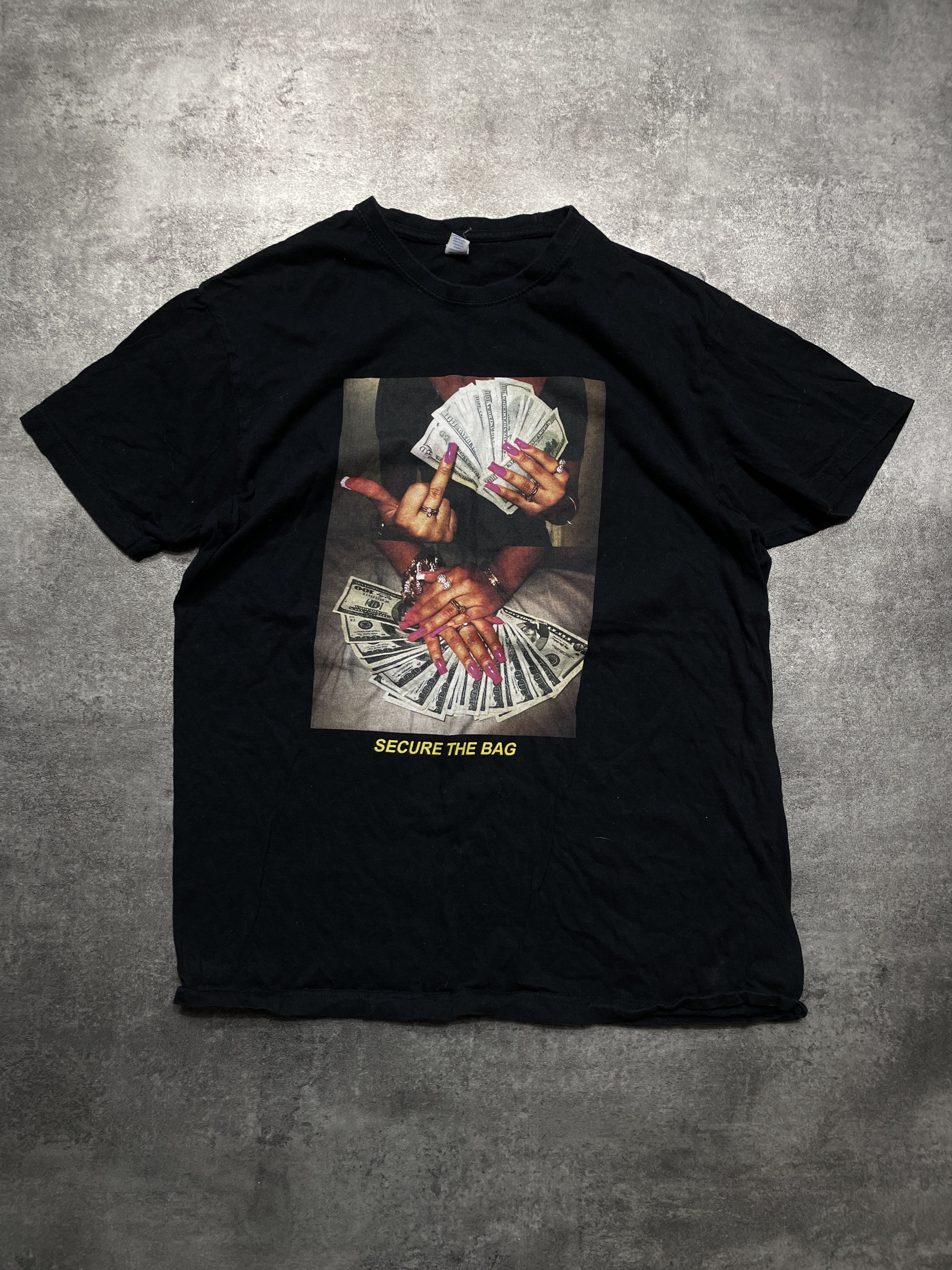 Vintage 🔥Offers🔥Secure The Bag T-Shirt Streetwear Hype Spellout Size US M / EU 48-50 / 2 - 1 Thumbnail