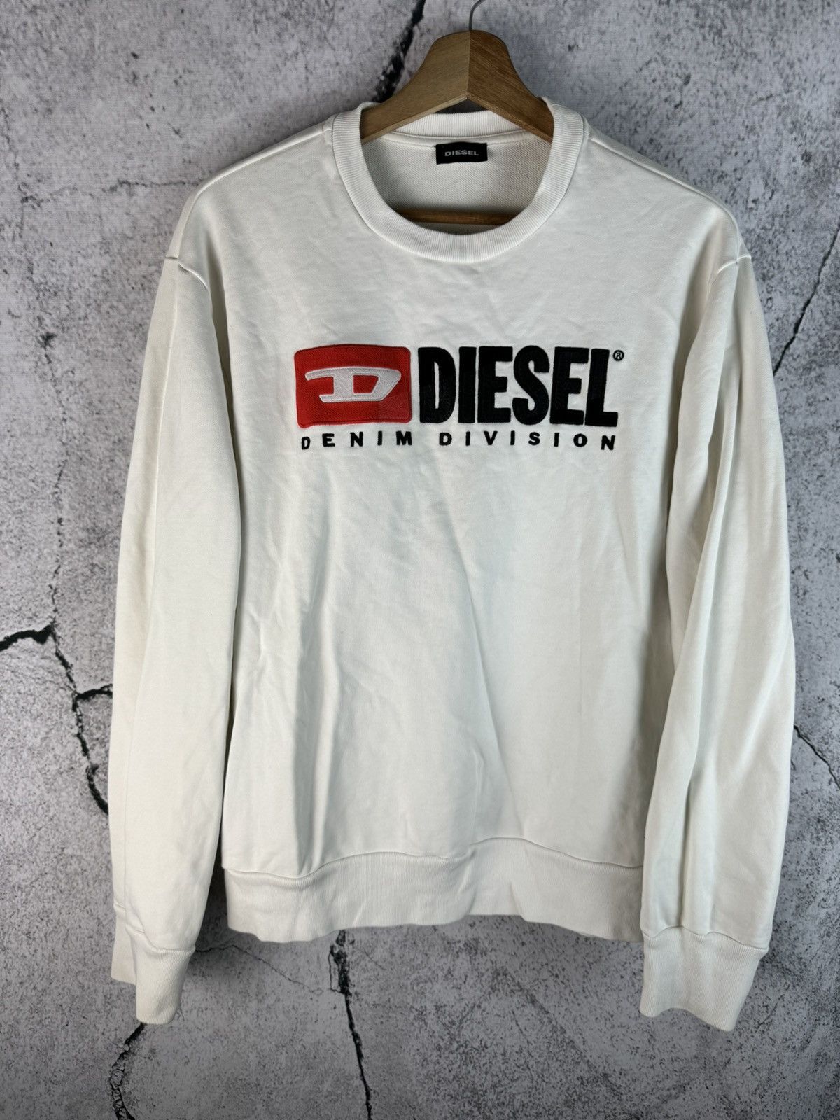 Diesel Vintage Diesel Knit Sweatshirt Big Center Logo Sweater Size US M / EU 48-50 / 2 - 1 Thumbnail
