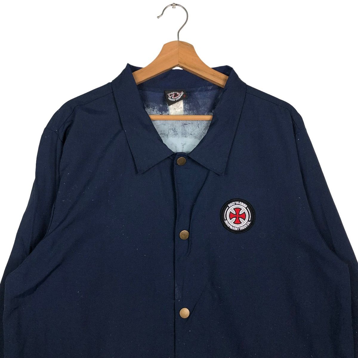 Independent Trading Co. 🔥VINTAGE BUTTON JACKET INDEPENDENT TRUCK CO BIG LOGO Size US M / EU 48-50 / 2 - 4 Thumbnail