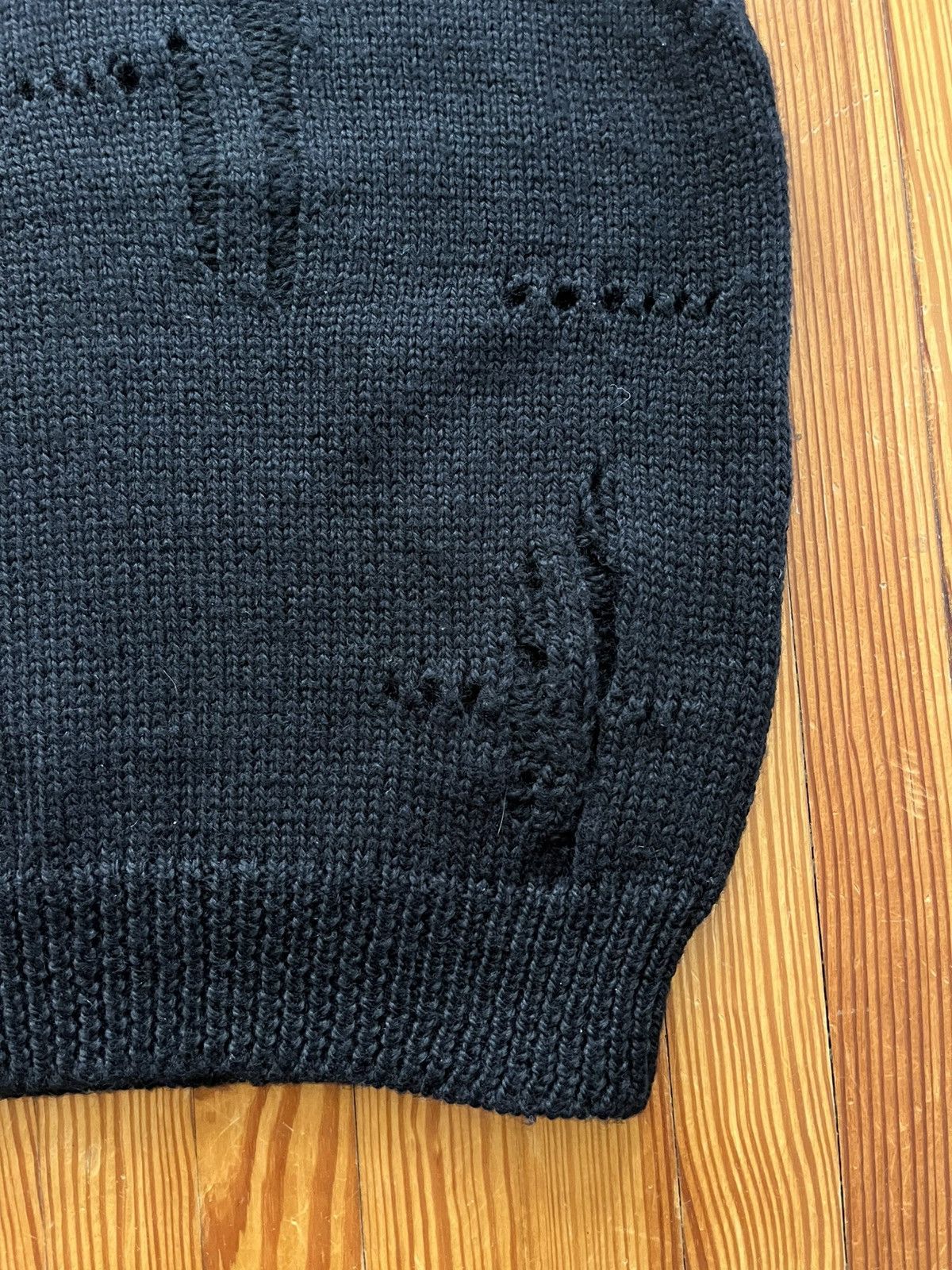 Comme des Garcons Archive 1982 Comme Des Garcons Distressed Vest Sweater Size US L / EU 52-54 / 3 - 3 Thumbnail