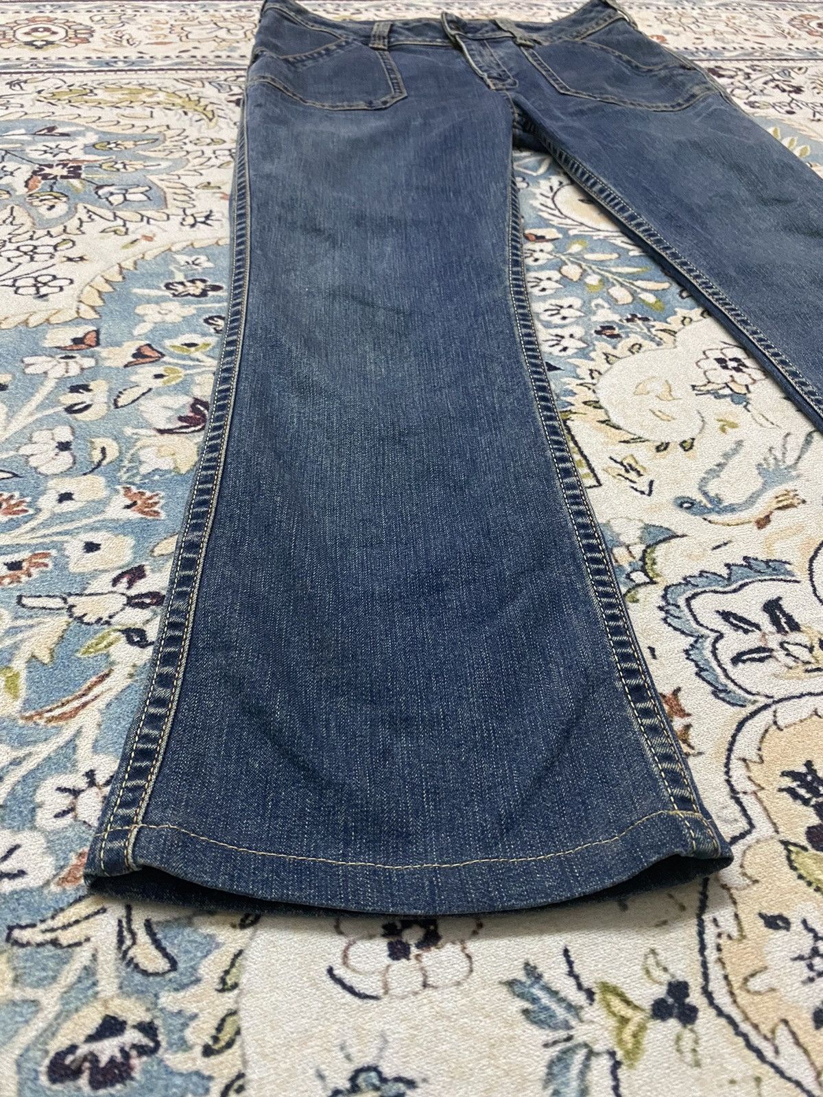 Vintage 🔥 Flared Jeans X Happy Face Size 30" / US 8 / IT 44 - 2 Thumbnail