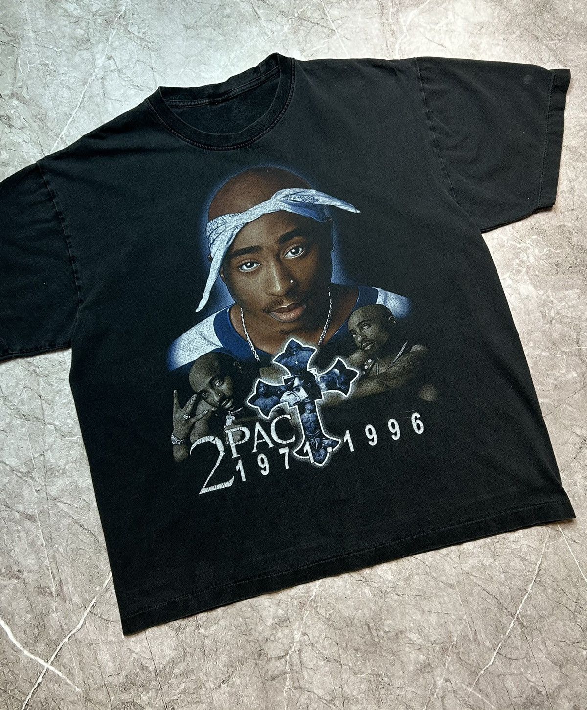 Band Tees × Rap Tees × Vintage 2PAC T-shirt 1971 - 1996 Tee Rap Vintage 90s Size US L / EU 52-54 / 3 - 3 Thumbnail