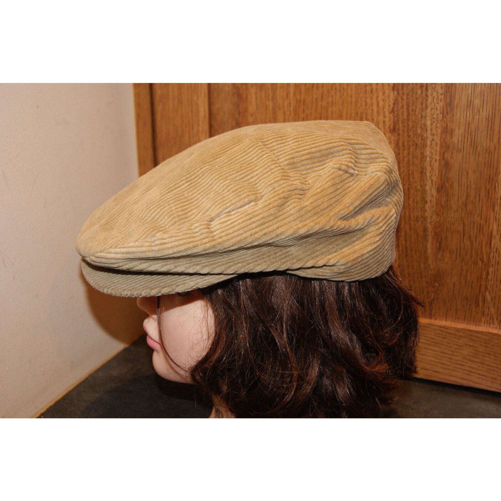 Other VTG Corduroy Cabbie Newsboy Hat Satin Lined Union USA M Size ONE SIZE - 3 Thumbnail