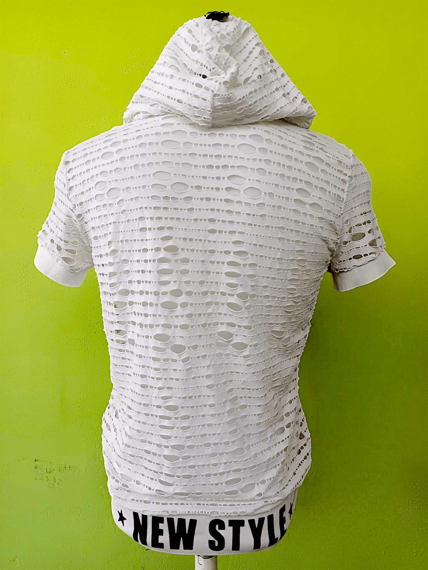 Other Distressed Shirt punk style OVER GIRL Mesh Zip Hoodie Size US L / EU 52-54 / 3 - 14 Thumbnail