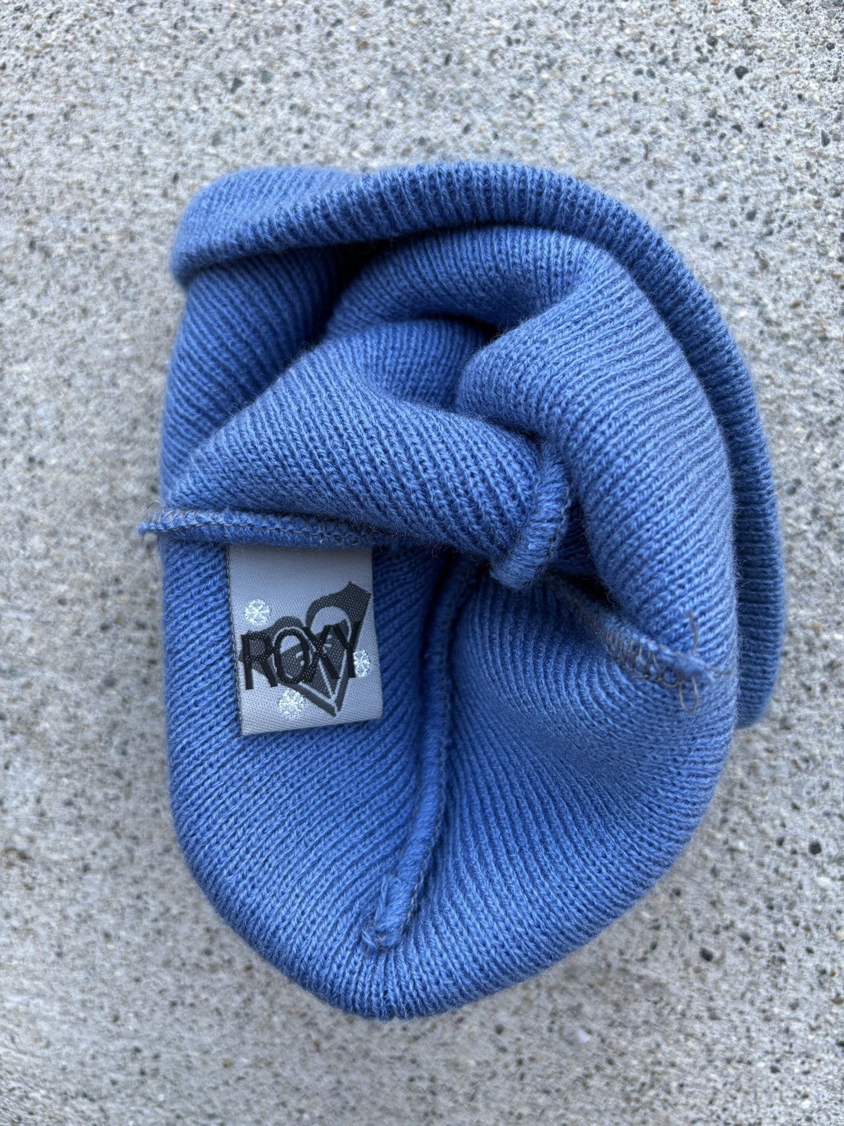 Quiksilver × Vintage Vintage 2000s Y2K Roxy Blue/Star Rhinestones Snow/Ski Beanie Size ONE SIZE - 3 Thumbnail