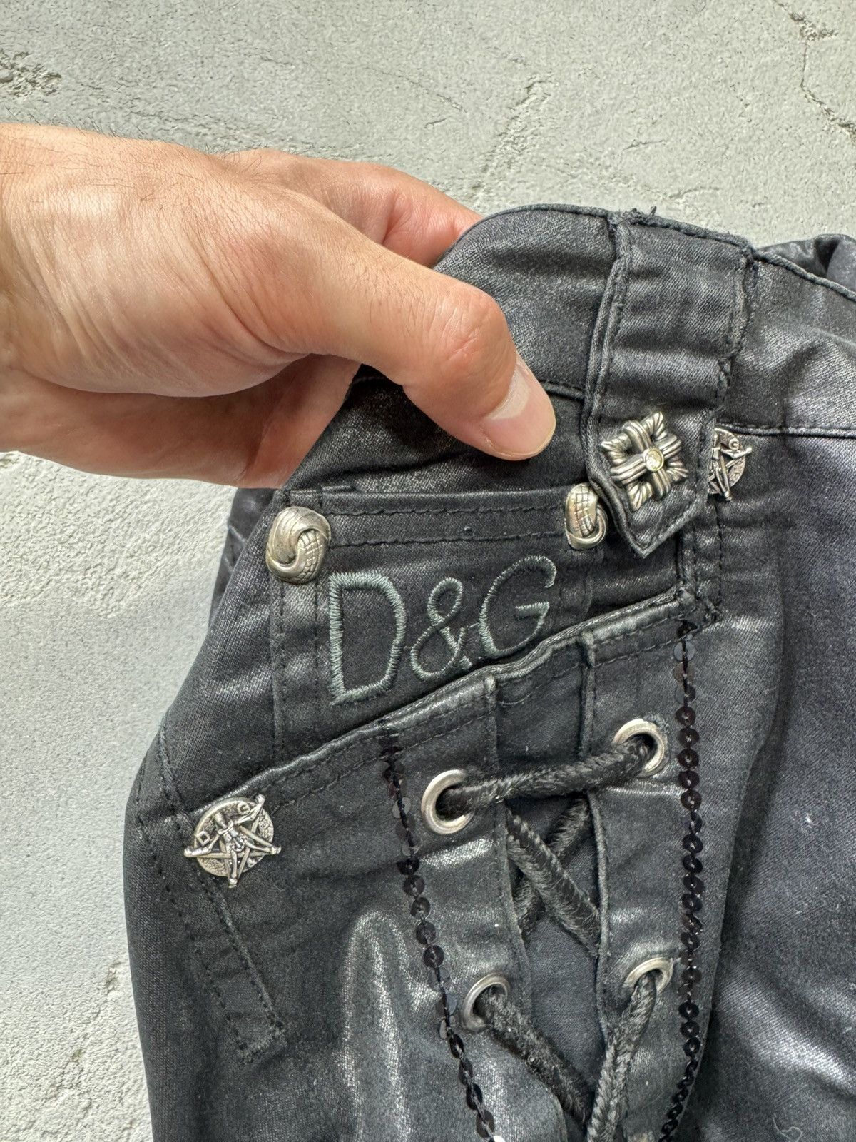 Dolce & Gabbana DOLCE GABBANA Vintage Ghotic Pants Size 28" / US 6 / IT 42 - 9 Thumbnail
