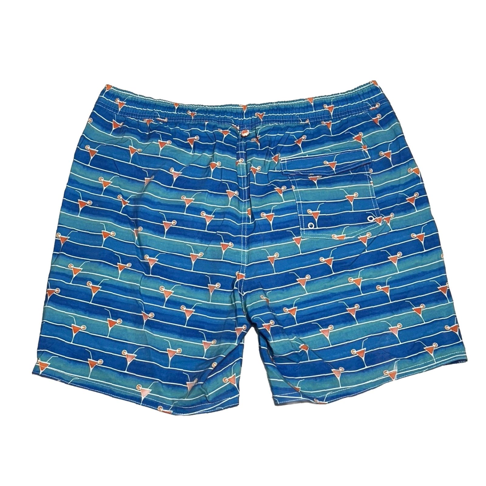 johnnie-O johnnie-O Surf Shorts Bottom XL Happy Hour Marlin Blue 6.5" Inseam Mens Swim Shorts Size US 36 / EU 52 - 6 Thumbnail