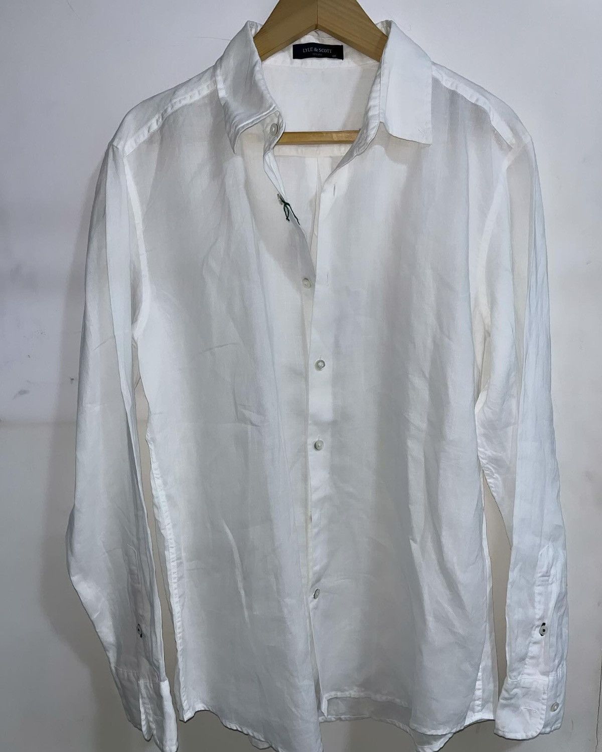 Lyle & Scott LINEN SHIRT Size US L / EU 52-54 / 3 - 3 Thumbnail