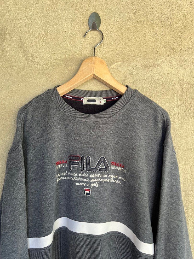 Fila Vintage Fila Big Logo Sweatshirt Size US L / EU 52-54 / 3 - 3 Thumbnail