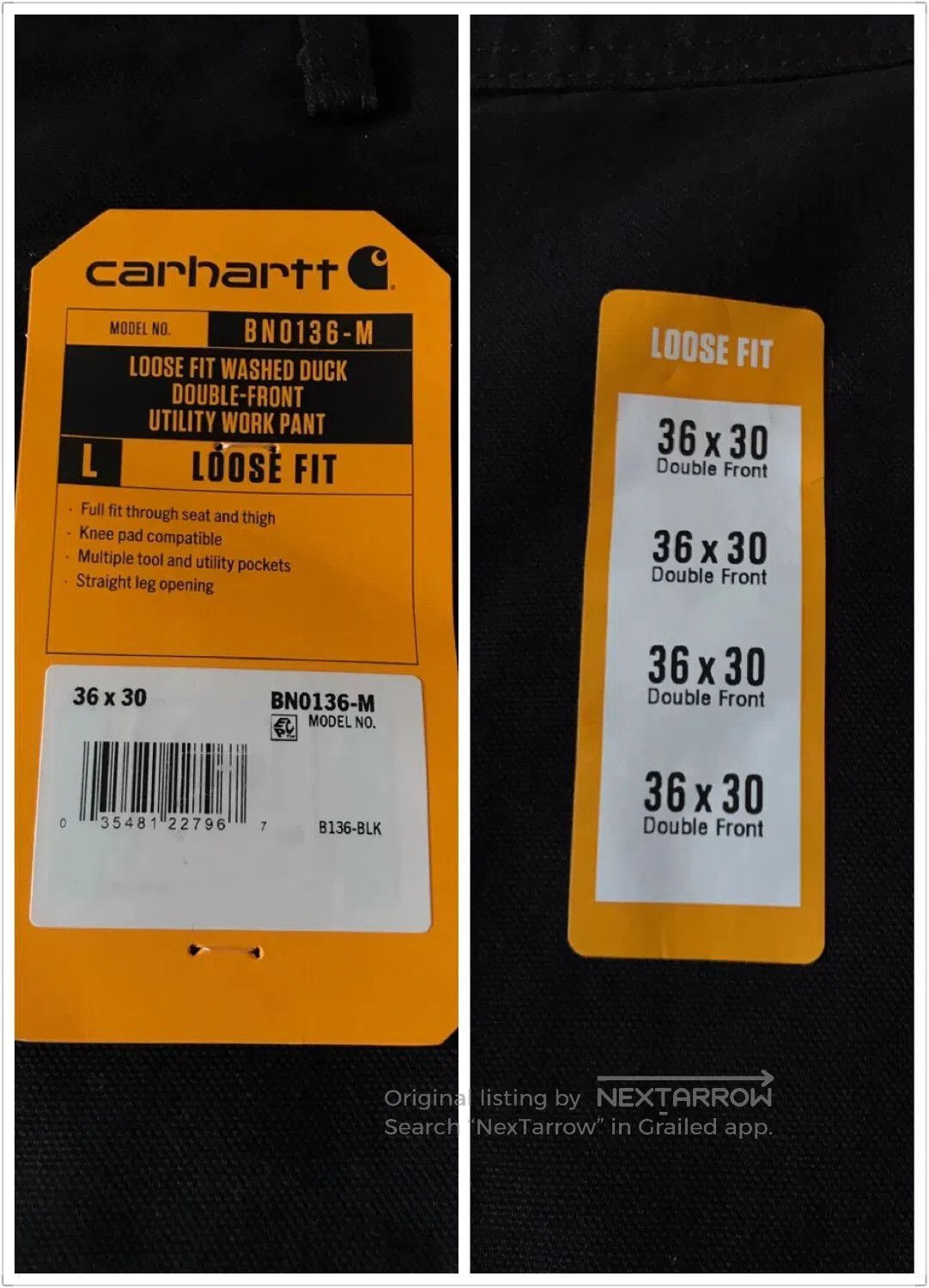 Carhartt Carhartt B136 Double Knee Work Pants W36L30. Size US 36 / EU 52 - 8 Thumbnail
