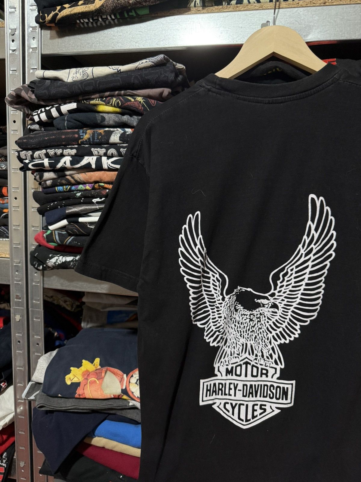 Harley Davidson Vintage 1990s Harley Davidson Am American Legend T-Shirt Y2K Size US XL / EU 56 / 4 - 4 Thumbnail