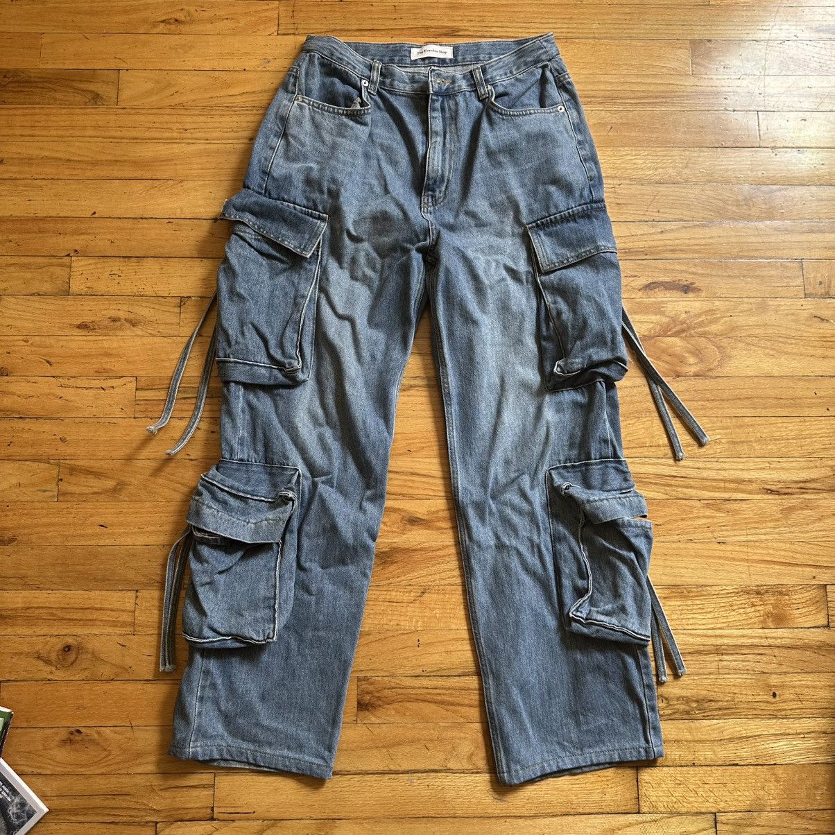 Frankie Shop Parker cargo denim pants Size 29" - 3 Thumbnail