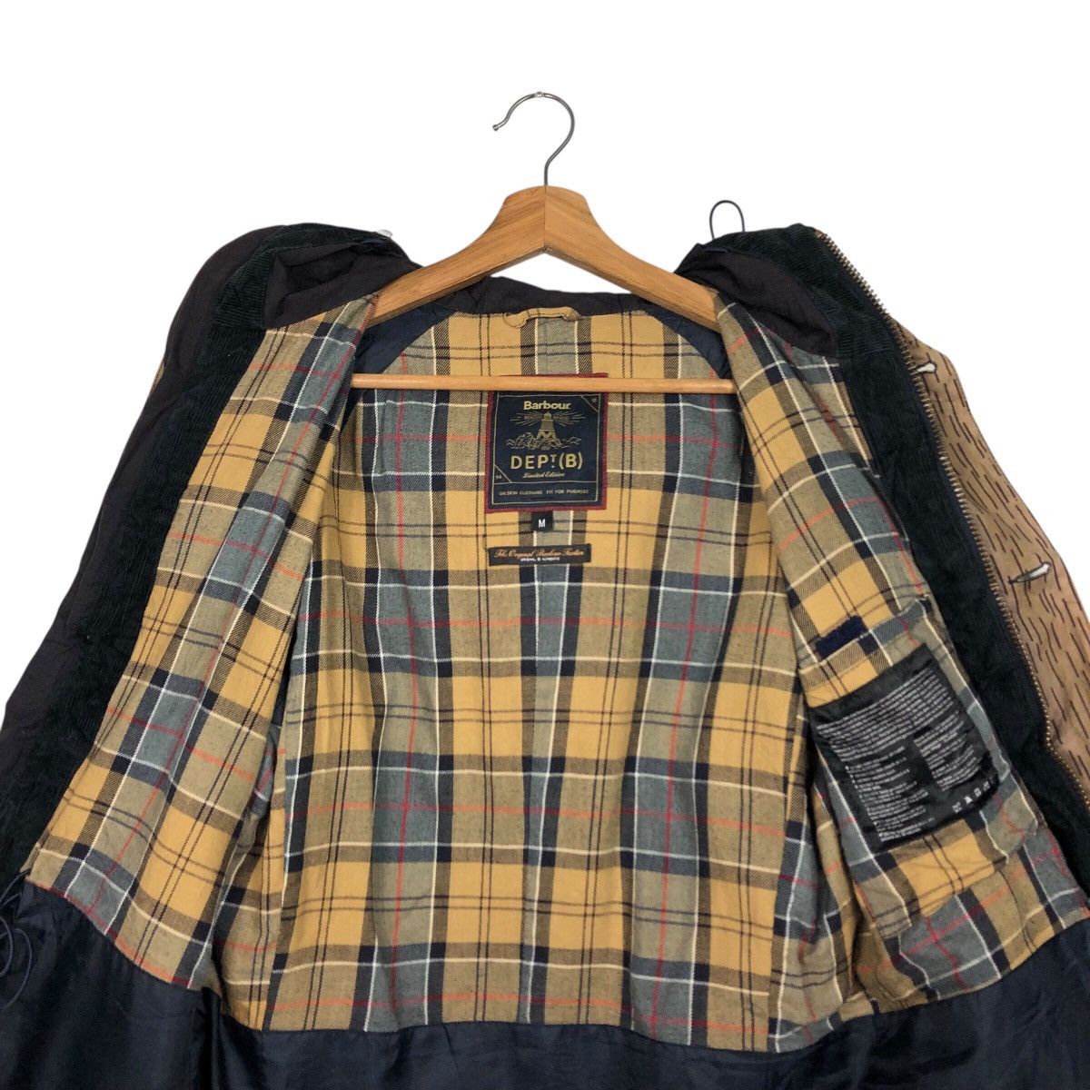 Barbour 📌Vintage Wax Jacket Barbour England Oilskin Blanket Tartan Size US M / EU 48-50 / 2 - 16 Thumbnail