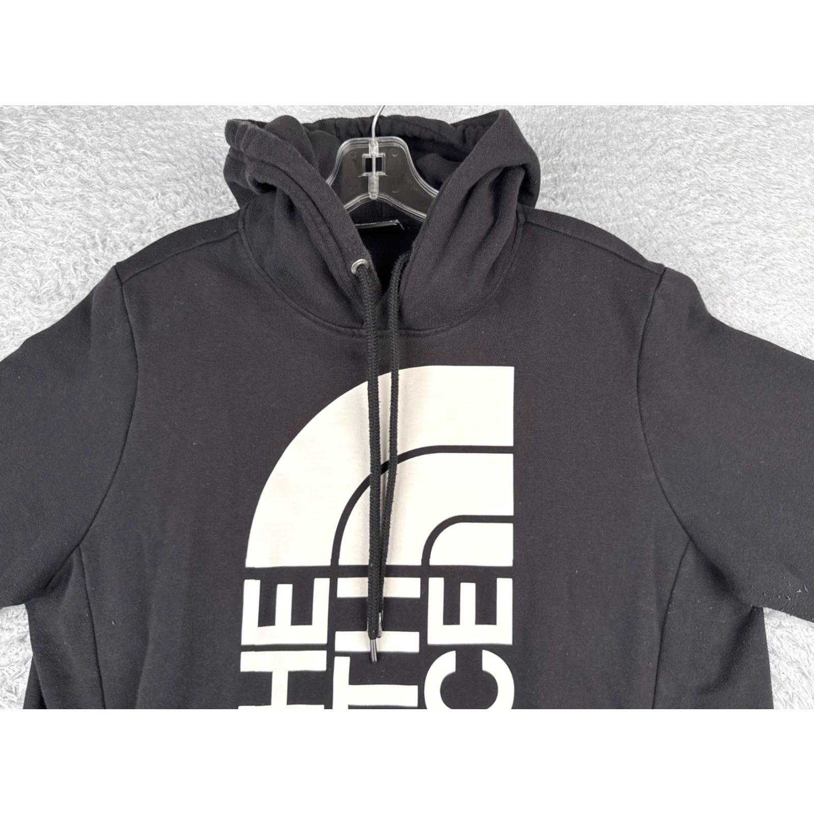 The North Face The North Face Hoodie Womens Large Black Pullover Cotton Blend Fleece Logo Pocket Hooded Sweater Size L / US 10 / IT 46 - 4 Thumbnail