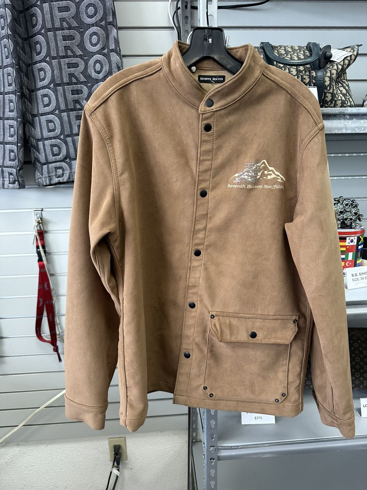 Seventh Heaven 7TH SEVENTH HEAVEN SCAFFOLDING JACKET SUEDE LARGE BROWN Size US L / EU 52-54 / 3 - 1 Thumbnail