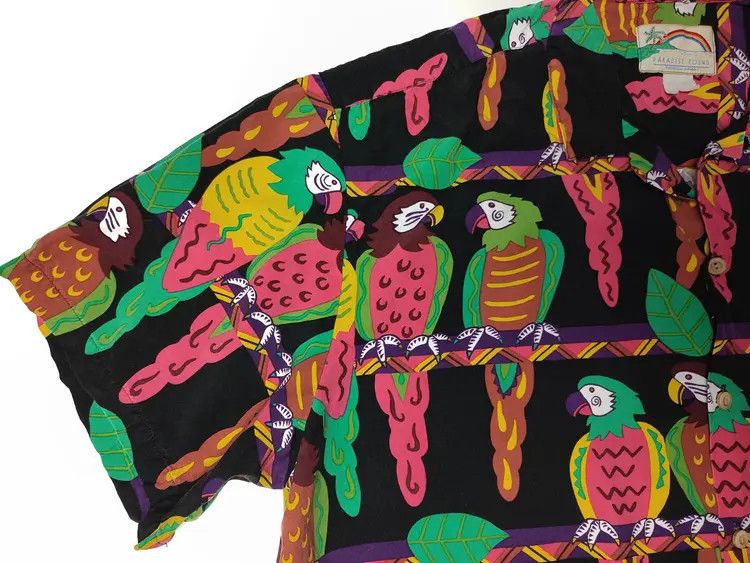 Other Vintage Paradise Found Hawaiian Parrots Oversized Shirt Size US XL / EU 56 / 4 - 6 Thumbnail