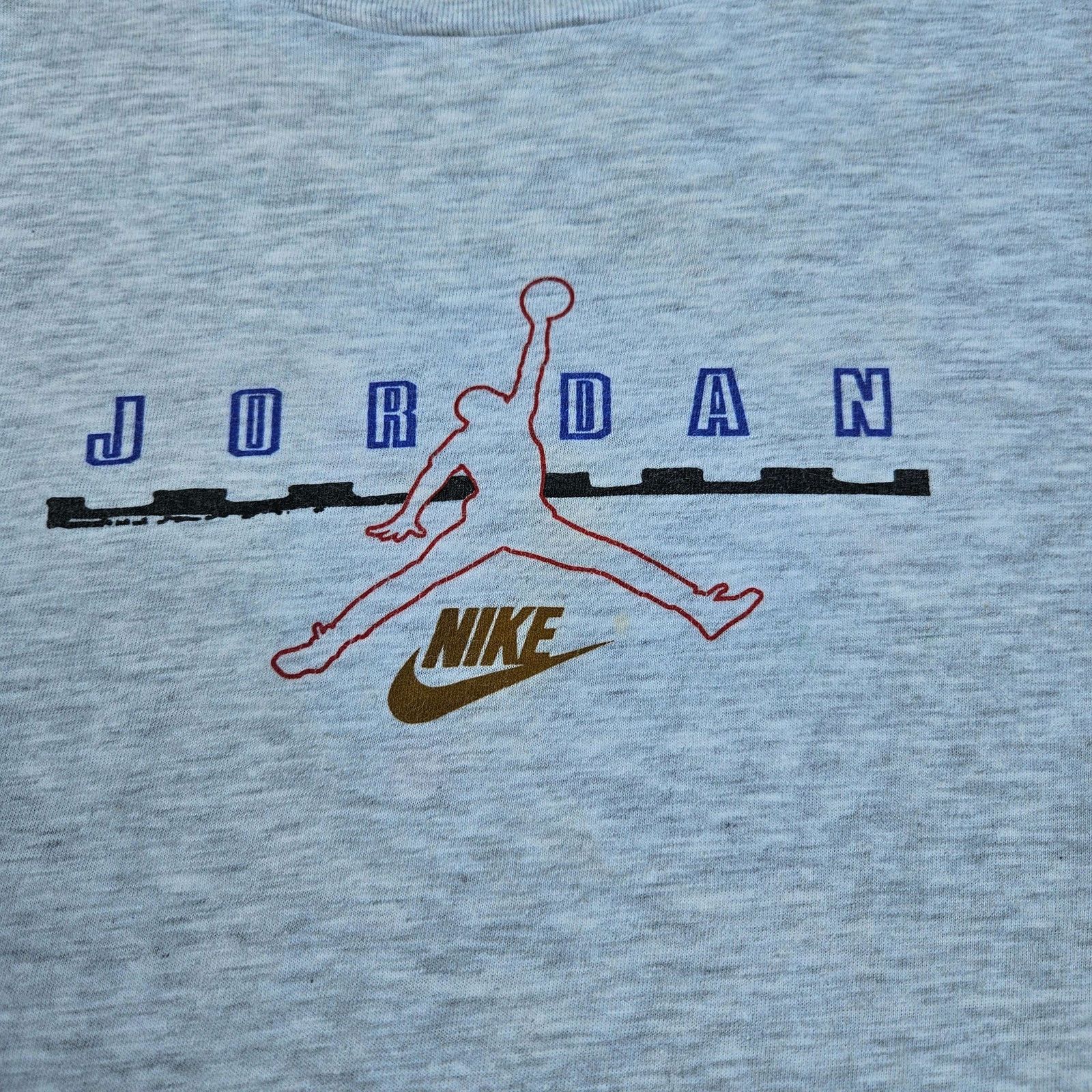 Nike Vintage Nike Michael Jordan Tee Grey Basketball X-Large 90s Size US XL / EU 56 / 4 - 5 Thumbnail