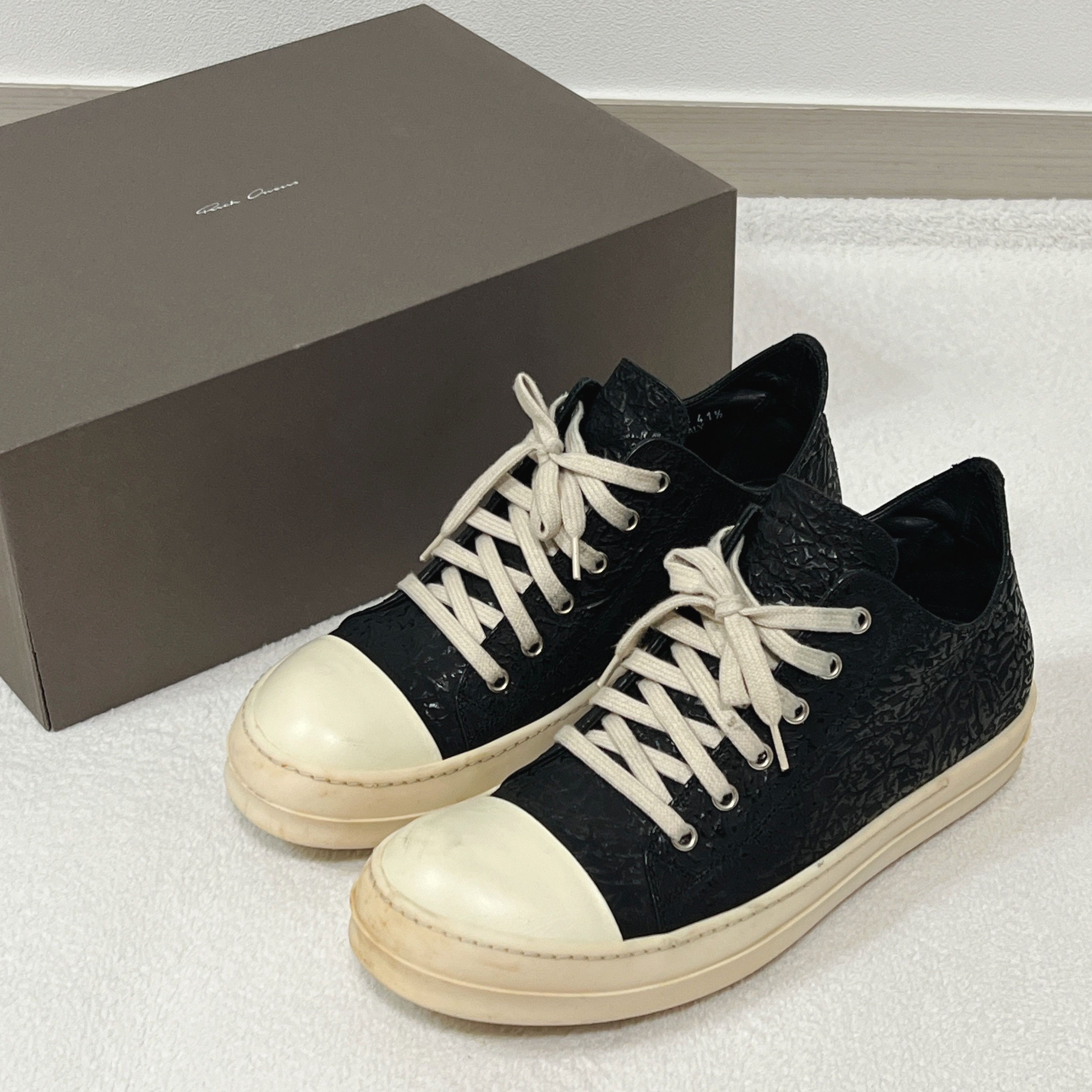 Rick Owens Rick Owens SS17 SCARPE IN PELLE LOW SNEAKERS BLACK/WB Size US 8.5 / EU 41-42 - 1 Thumbnail