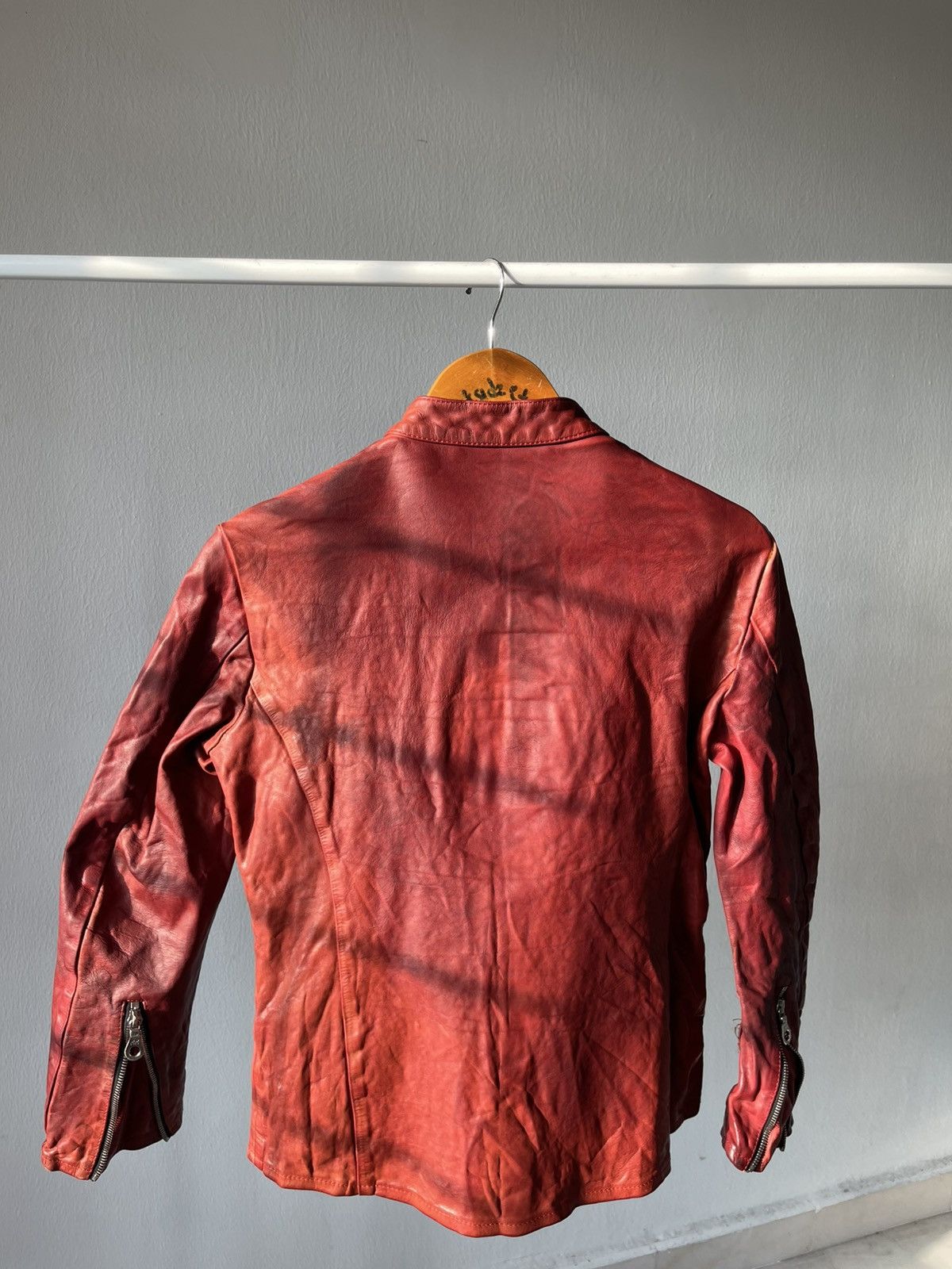 Isamu Katayama Backlash Isamu Katayama Backlash Red Leather Biker Jacket Size US XS / EU 42 / 0 - 12 Thumbnail