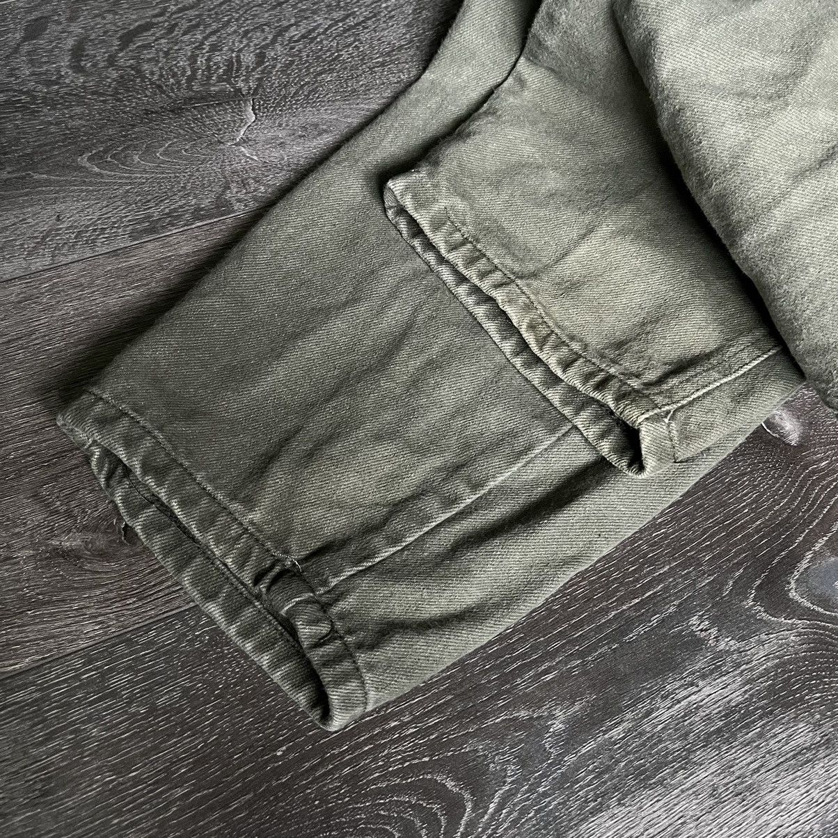 Vintage Vintage 1990s Squeeze Jeans Washed Olive Denim Jean Overalls Size US 29 - 7 Thumbnail